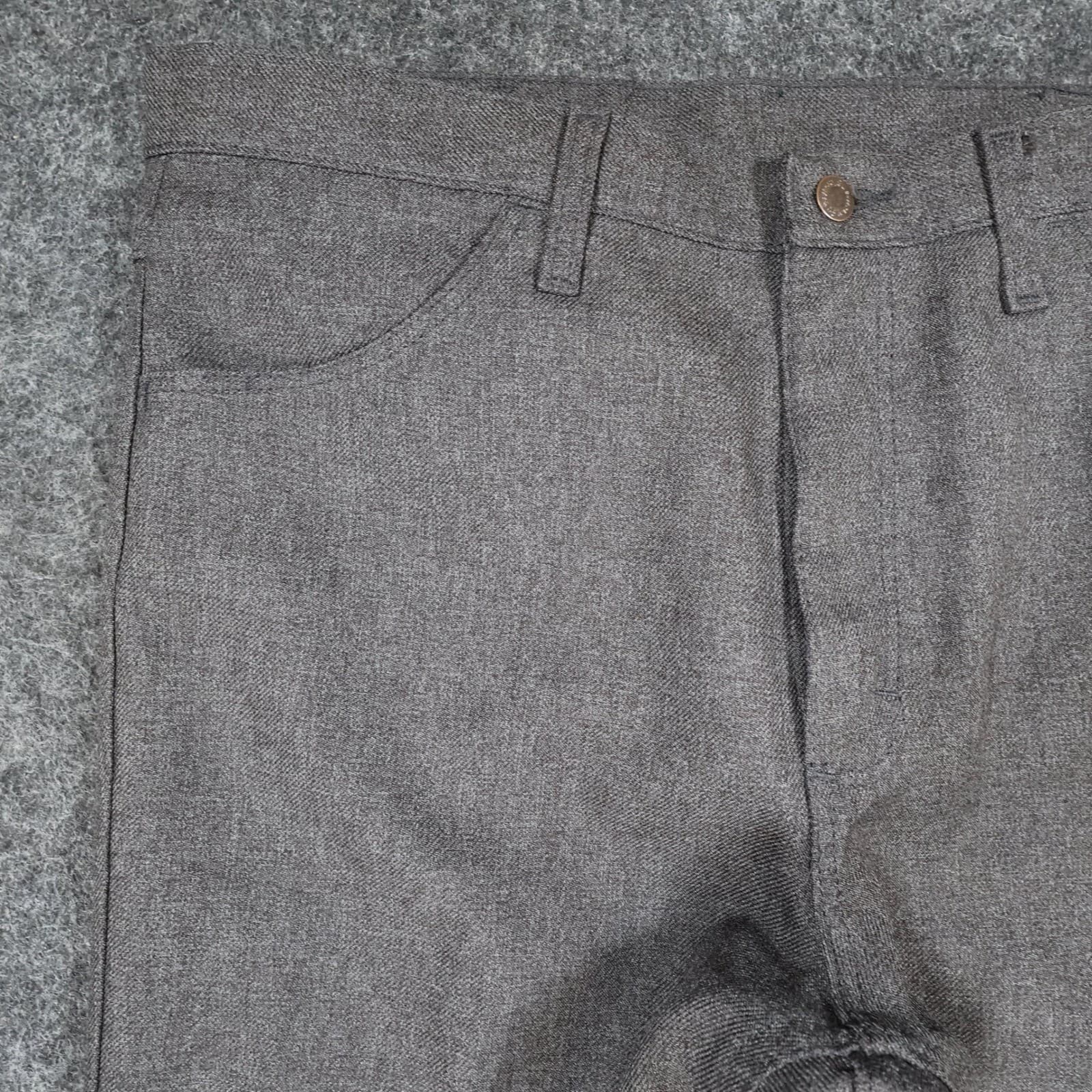 Wrangler Wrancher Dress Jeans Mens 36x30 Gray Polyester Regular Western Cowboy - Thumbnail 10