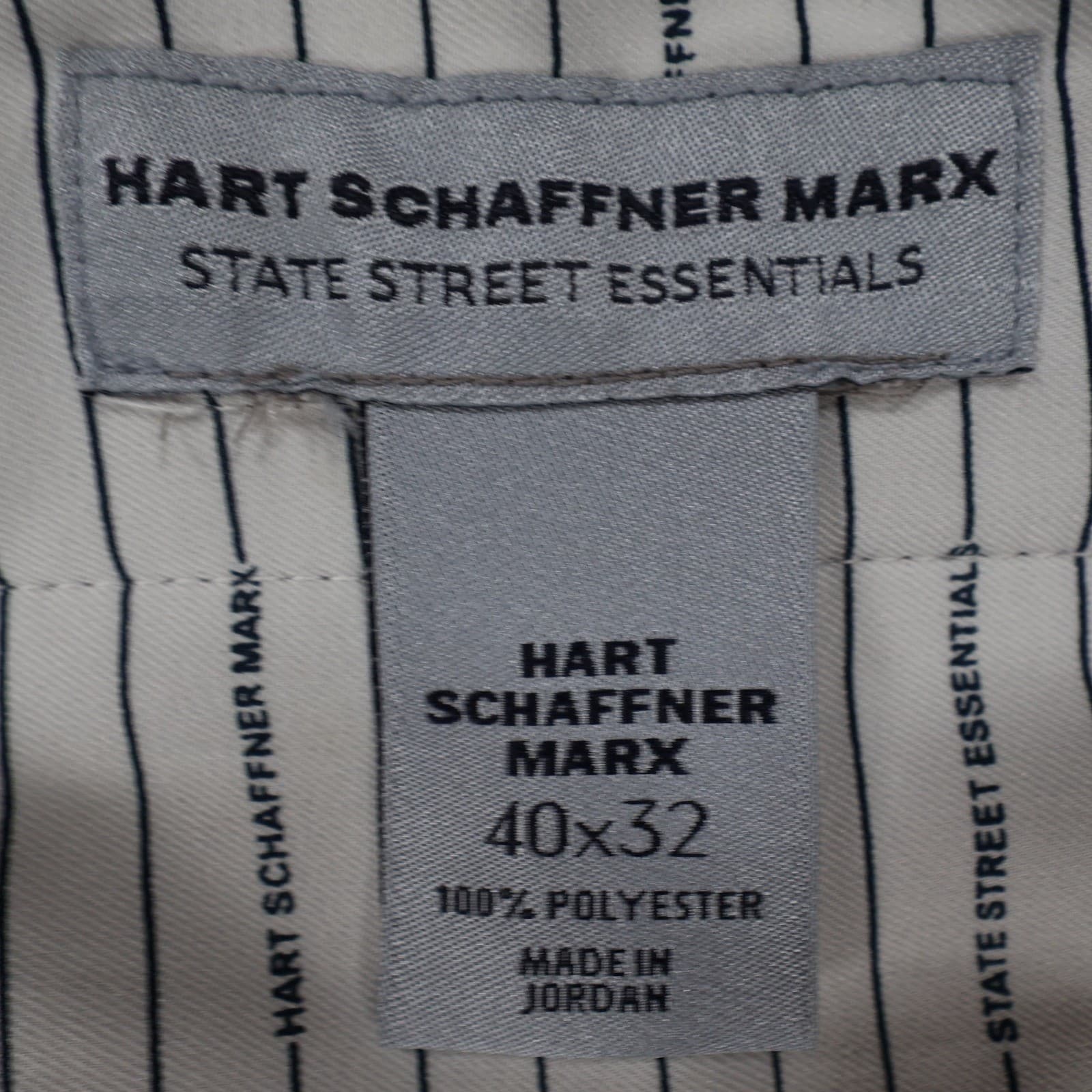 Hart Schaffner Marx Dress Pants Mens 40x32 Black Polyester State Street Slacks - Thumbnail 7
