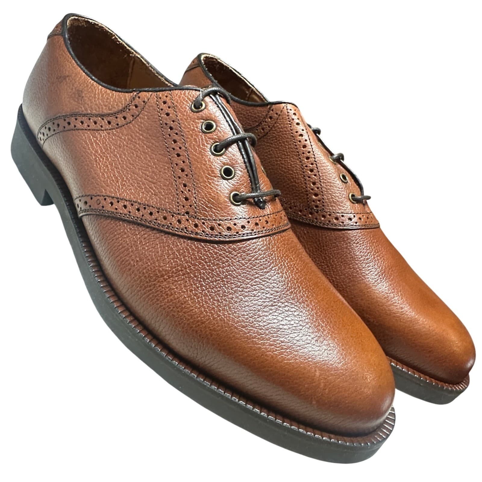 Duck Head Steadman Oxford Mens 13 M Rust Brown NEW Leather Dress Shoes 226610 - Thumbnail 4