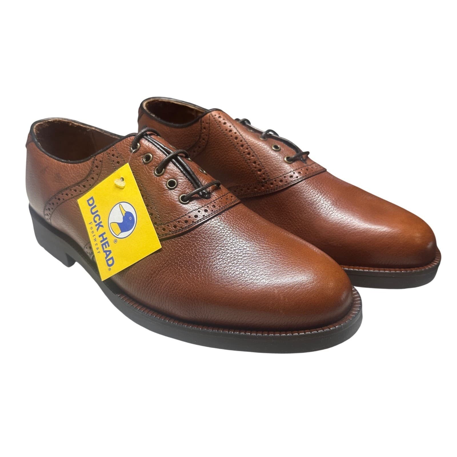 Duck Head Steadman Oxford Mens 13 M Rust Brown NEW Leather Dress Shoes 226610 - Thumbnail 2