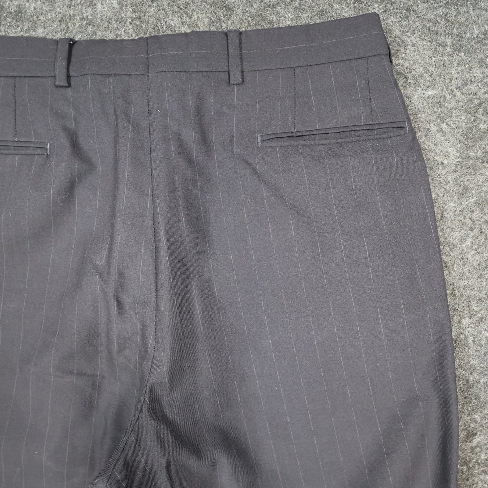 Jos. A. Bank Dress Pants Mens 34x27 Gray Wool Pinstripe Straight Trousers - Thumbnail 12