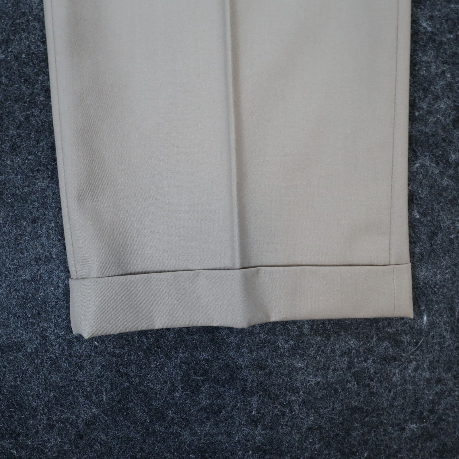 Daniel Cremieux Dress Pants Mens 38x30 Beige Poly Rayon Pleated Cuffed Trousers - Thumbnail 13