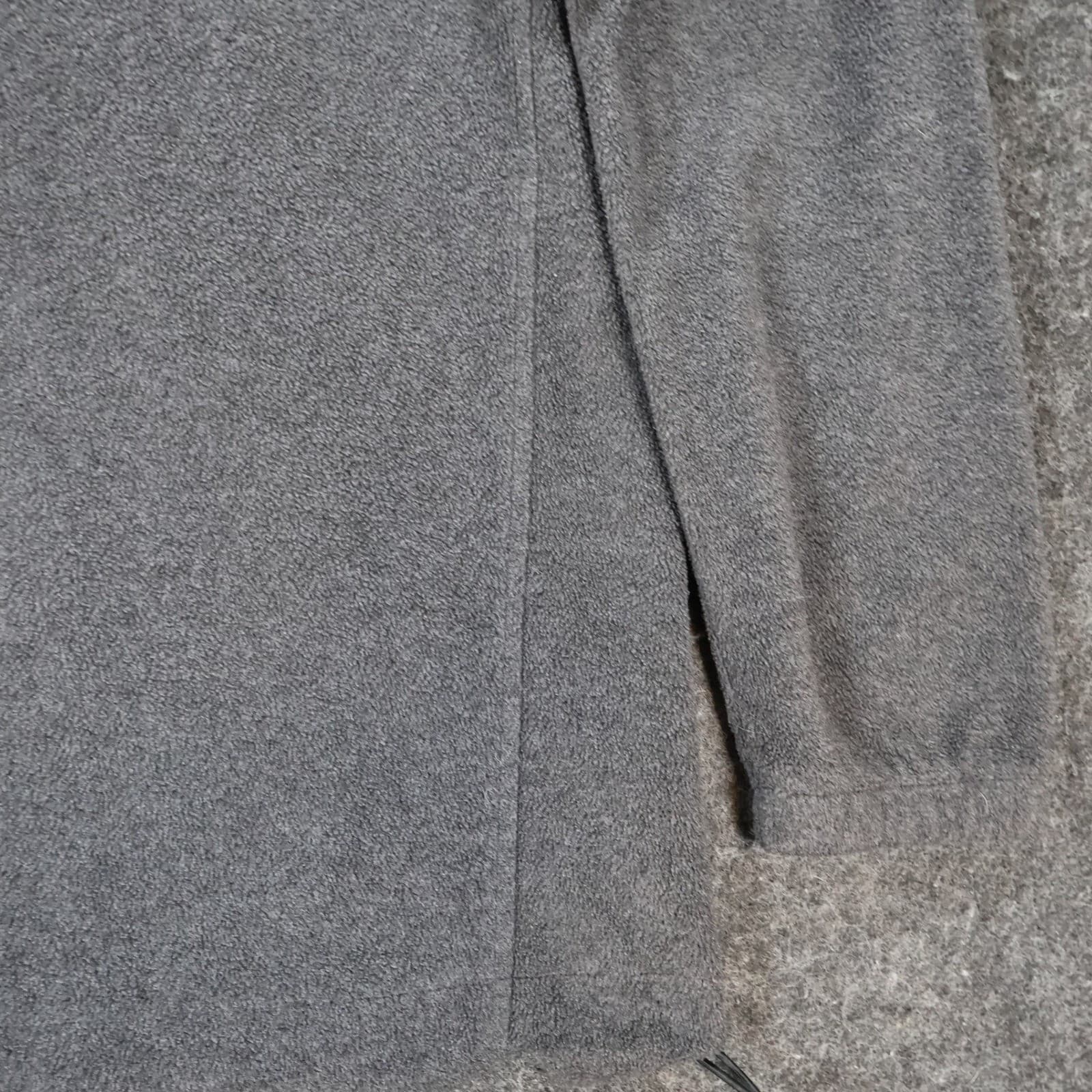 Columbia Fleece Pullover Mens Medium Gray Polyester Quarter Zip Hiking Sweater - Thumbnail 10