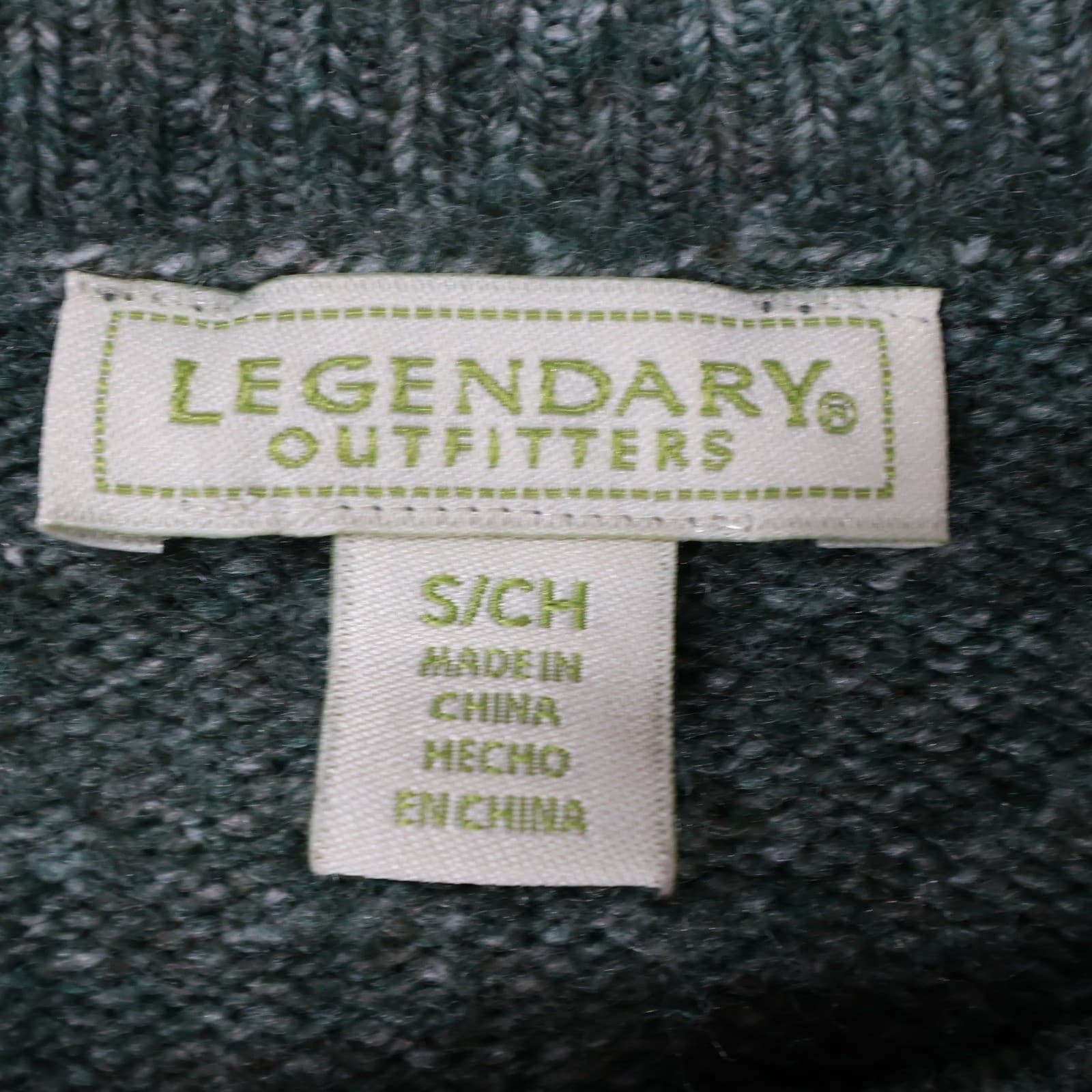Legendary Outfitters Sweater Womens Small Green Knit Relaxed Crewneck Pullover - Thumbnail 7
