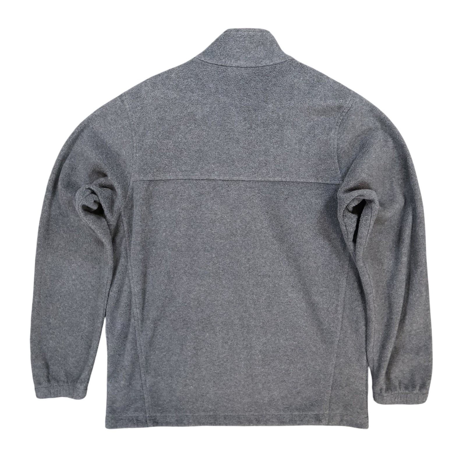 Columbia Fleece Pullover Mens Medium Gray Polyester Quarter Zip Hiking Sweater - Thumbnail 2