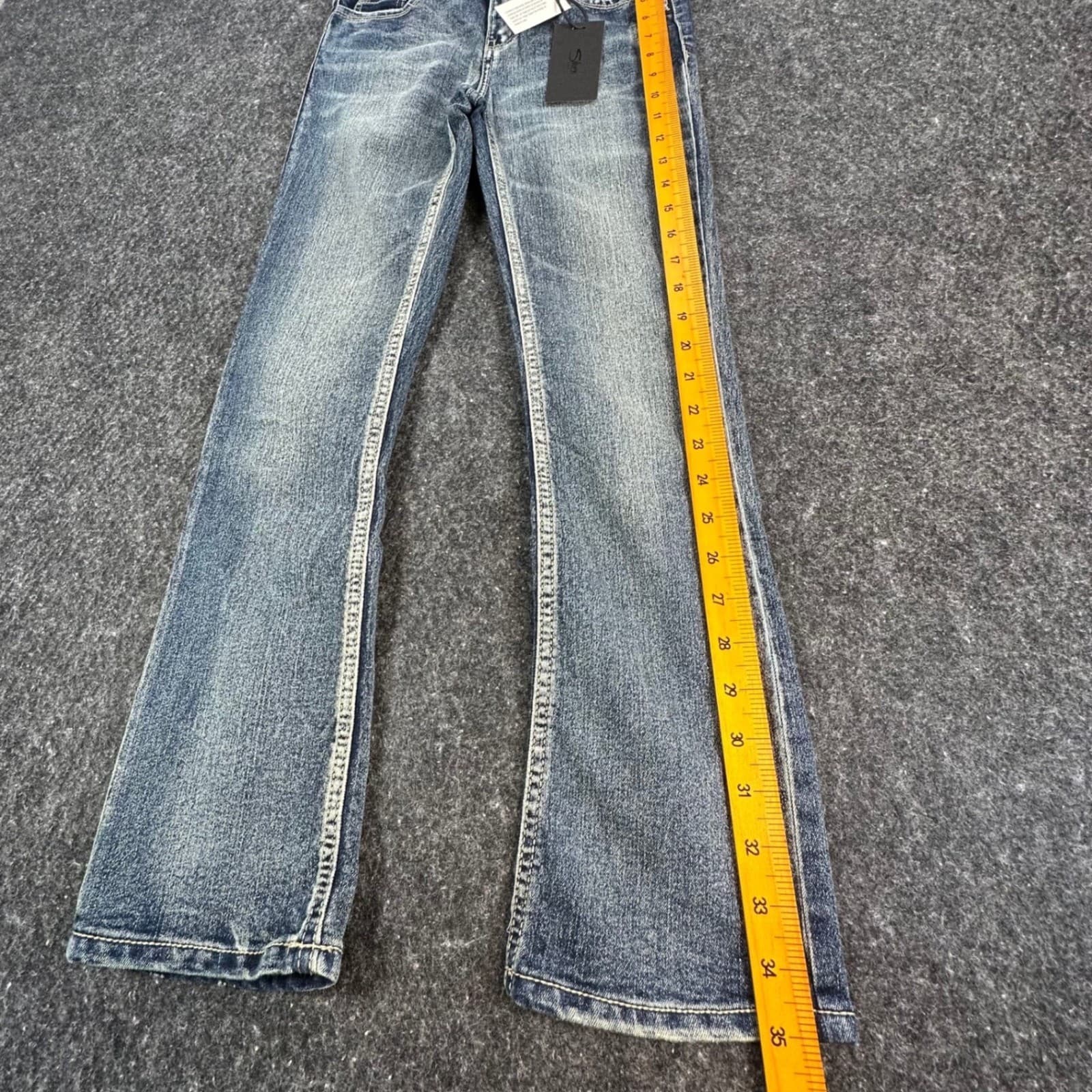 Silver Jeans Co Tammy Slim Bootcut Girls Size 10 Blue Denim Stretch Mid Rise NEW - Thumbnail 3