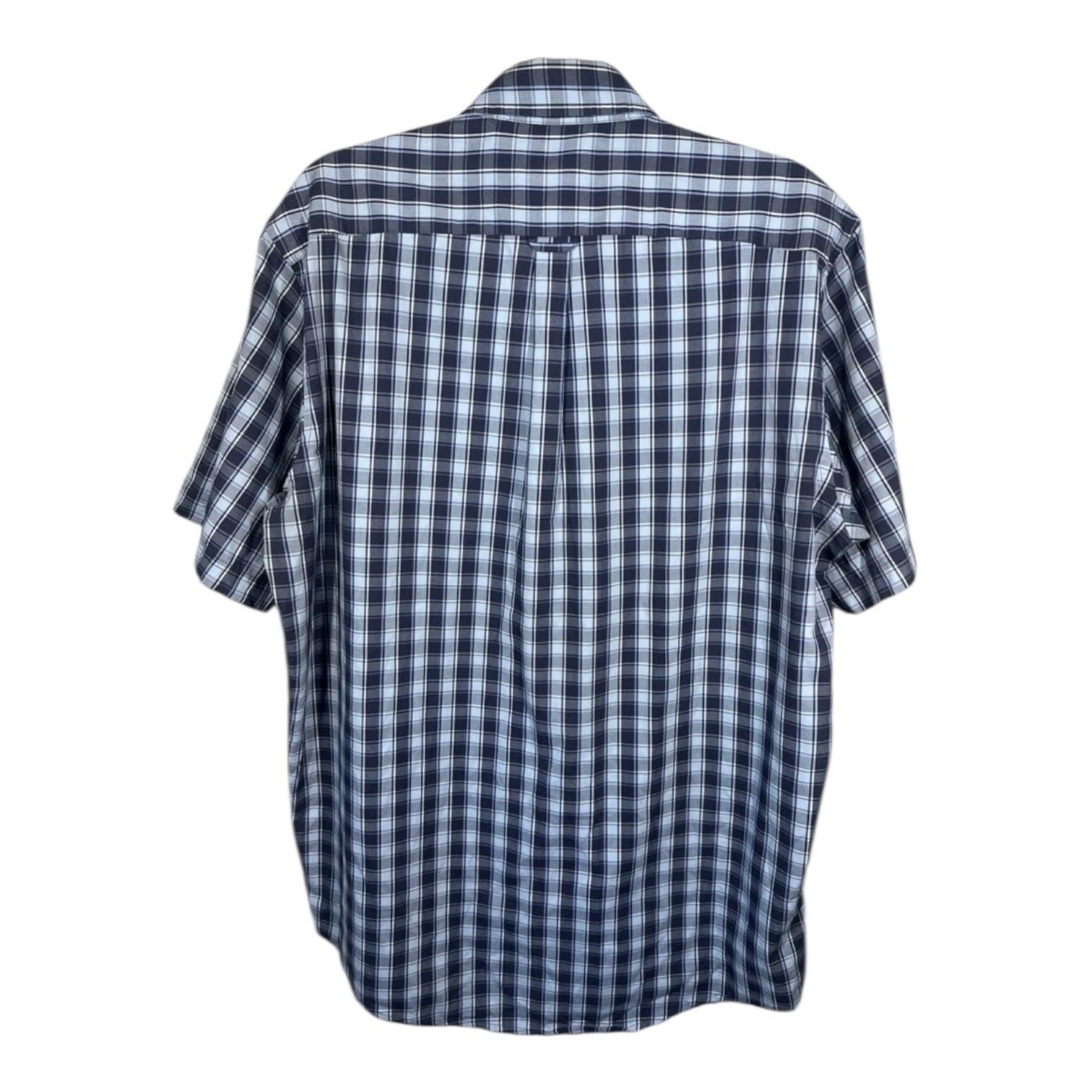 Arturo Calle Mens Blue Short Sleeve Button Down Size L - Thumbnail 2
