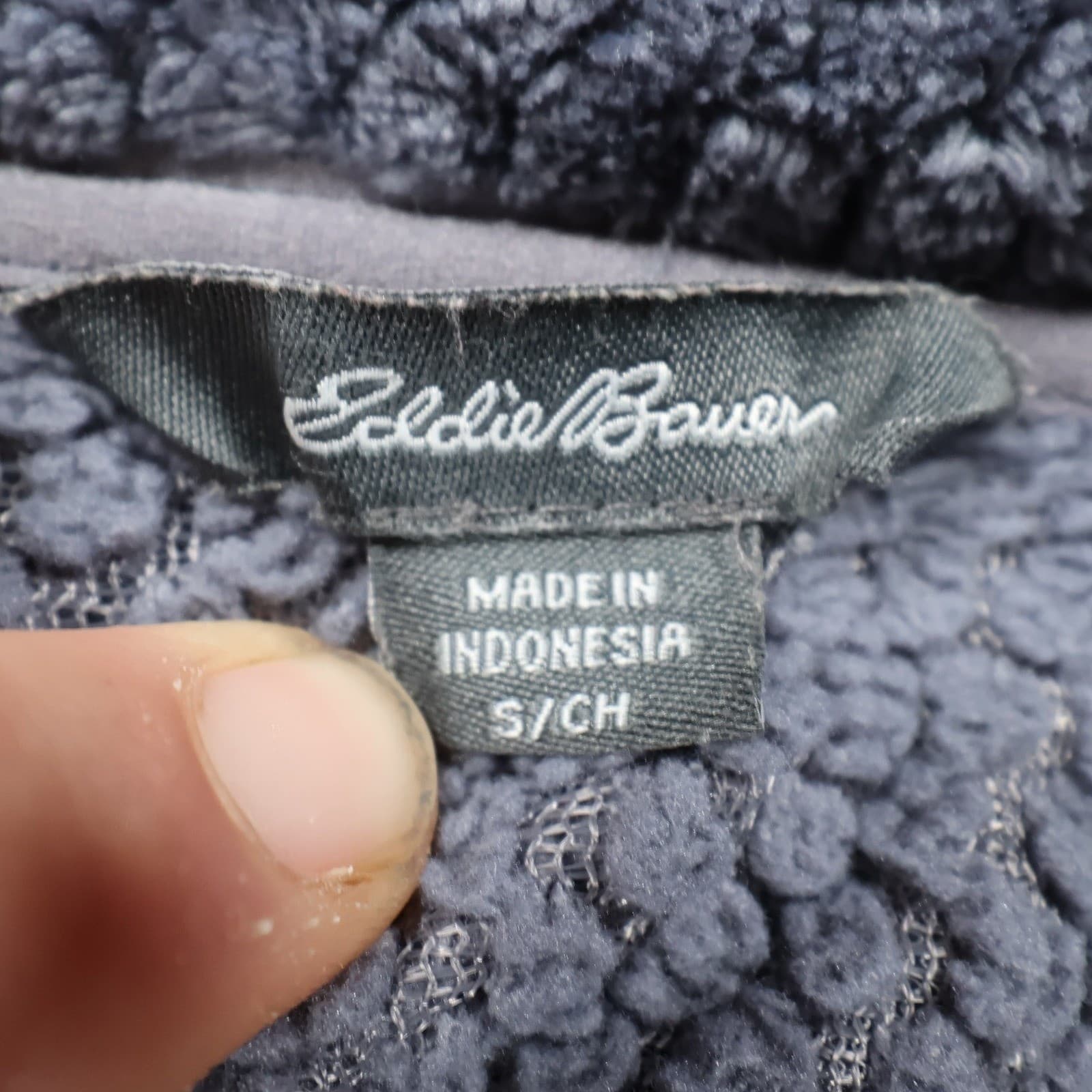 Eddie Bauer Fleece Pullover Womens Small Blue Polyester Snap Neck Honeycomb Cozy - Thumbnail 7