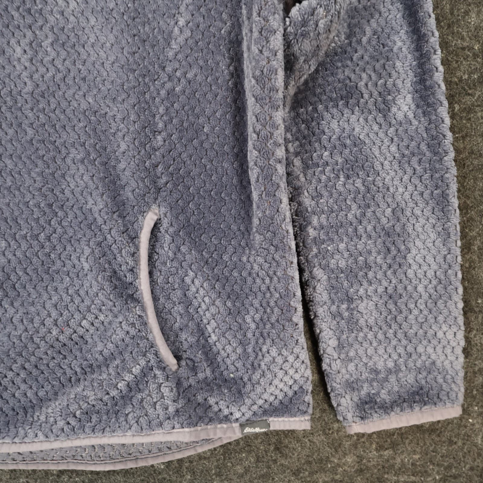 Eddie Bauer Fleece Pullover Womens Small Blue Polyester Snap Neck Honeycomb Cozy - Thumbnail 11