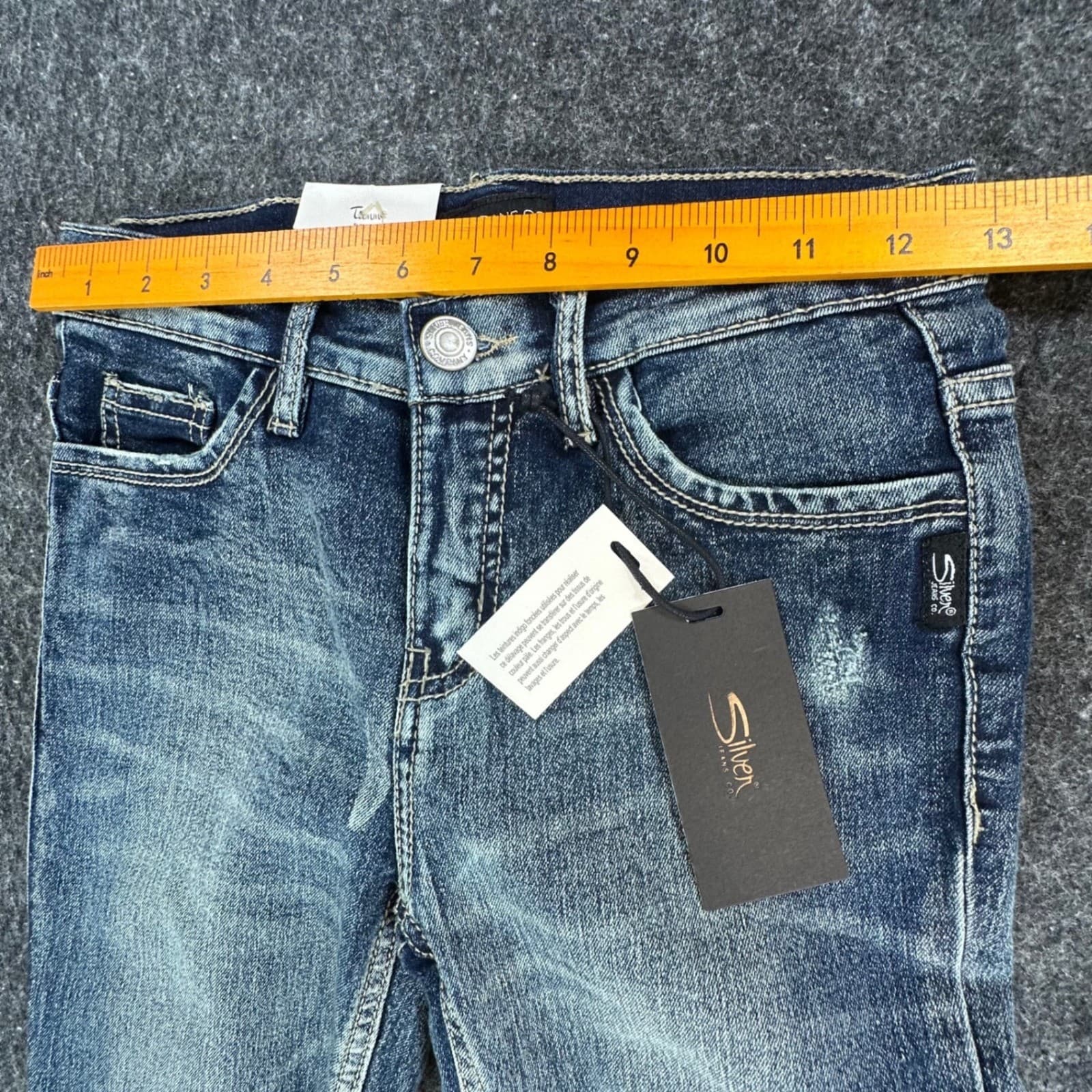 Silver Jeans Co Tammy Slim Bootcut Girls Size 10 Blue Denim Stretch Mid Rise NEW - Thumbnail 6
