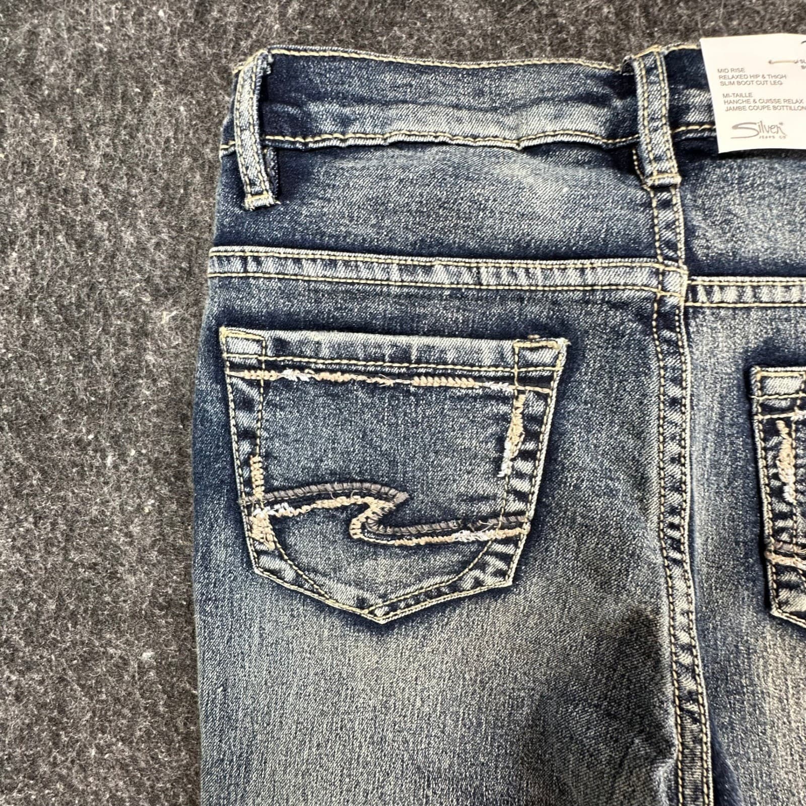 Silver Jeans Co Tammy Slim Bootcut Girls Size 10 Blue Denim Stretch Mid Rise NEW - Thumbnail 17