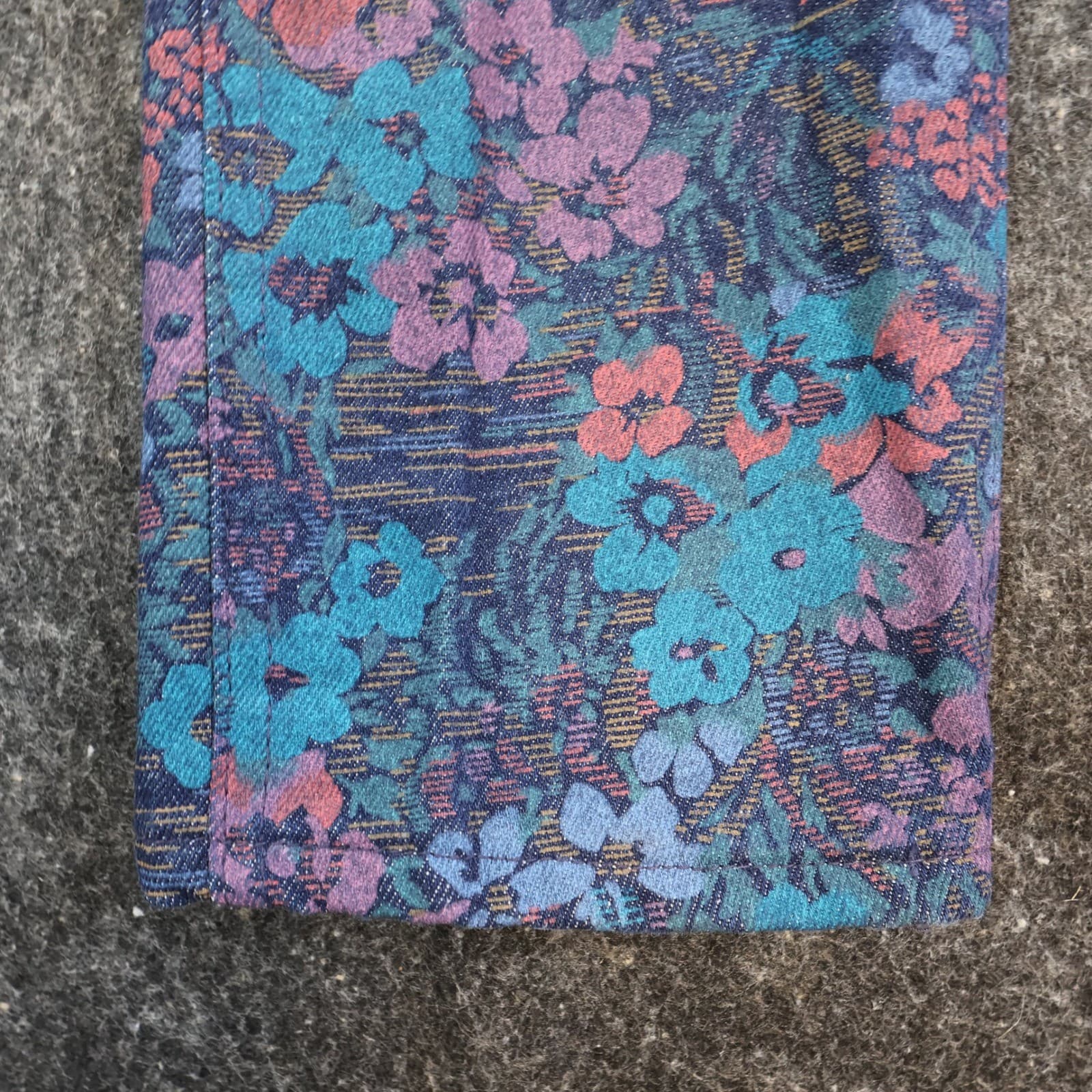 Lee Riders Jeans Girls 14 Slim Blue Floral Cotton Denim Vintage 90s Made in USA - Thumbnail 17