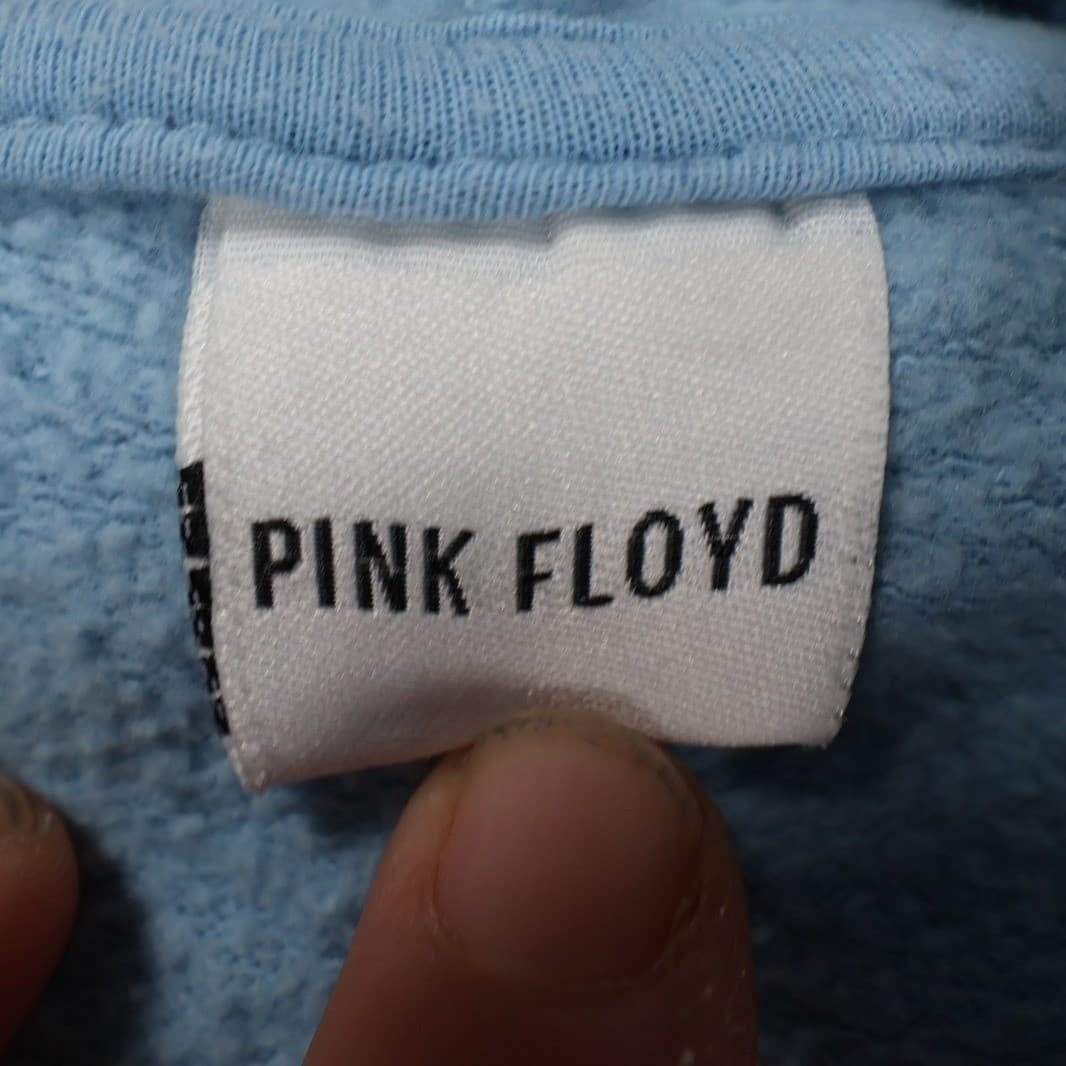 Pink Floyd Hoodie Mens Large Light Blue Cotton Dark Side of the Moon Graphic - Thumbnail 7