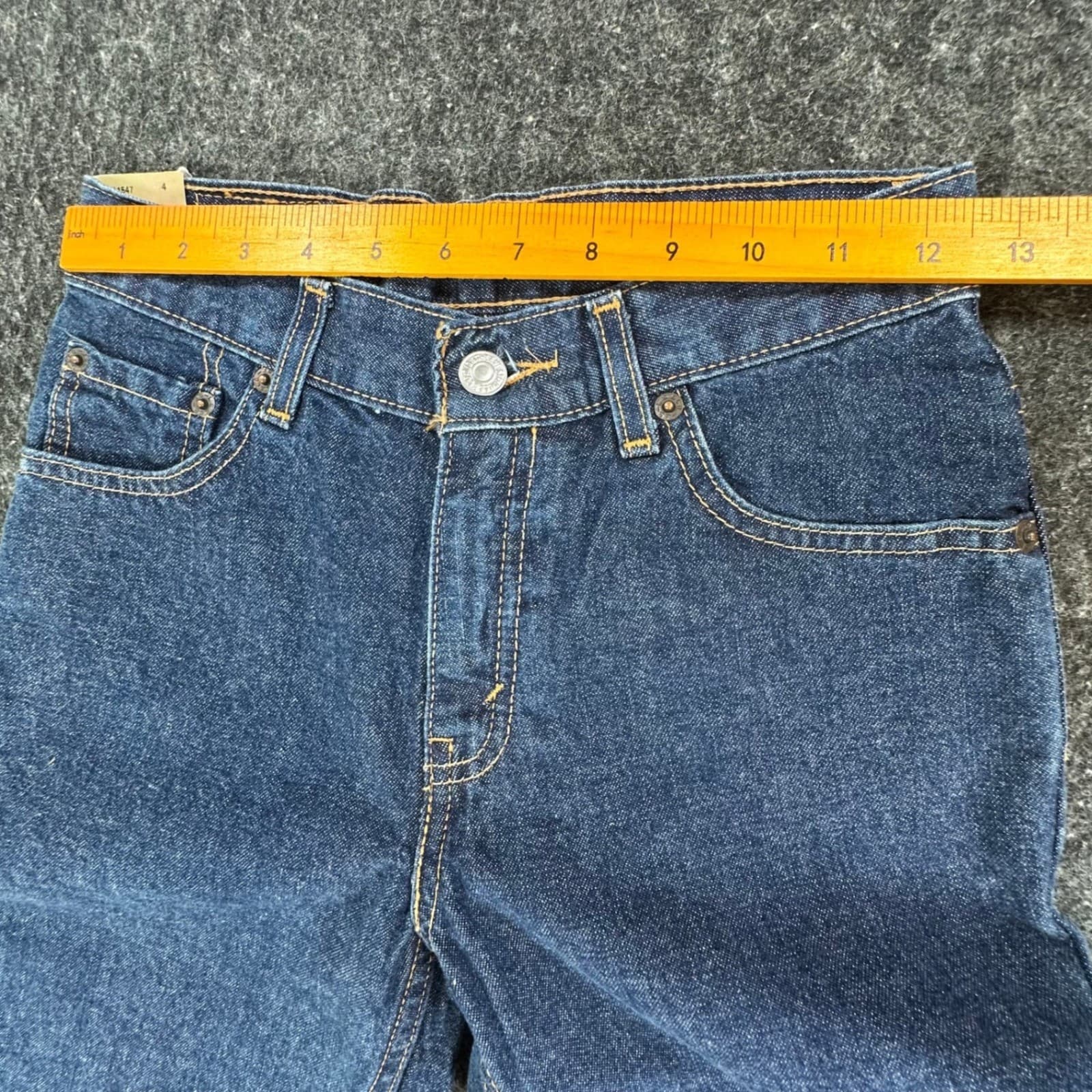 Levis 517 Flare Jeans Girls 12 Blue Cotton Regular Fit Y2K New Old Stock - Thumbnail 6