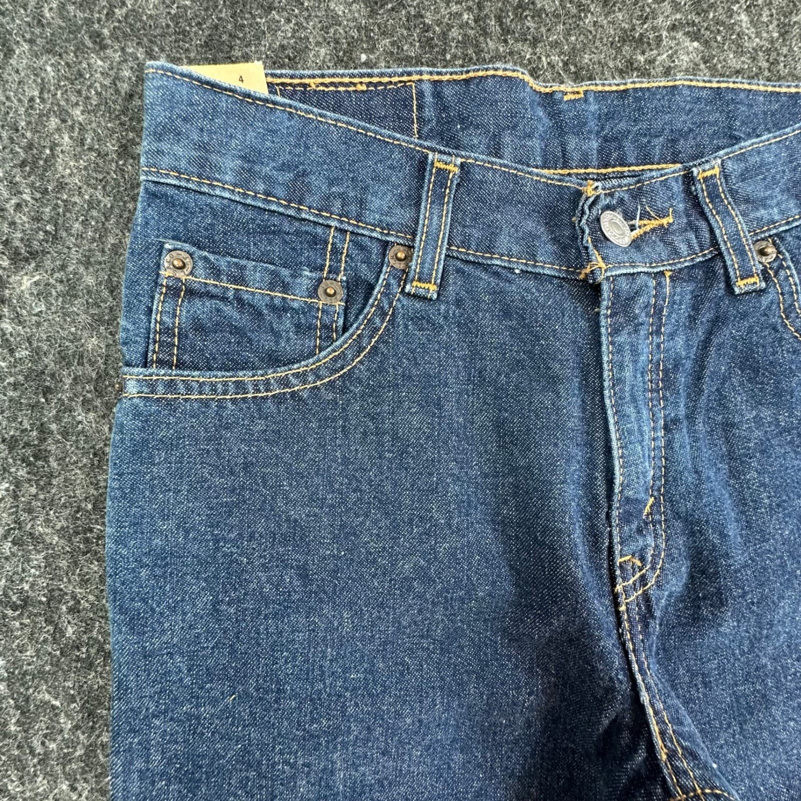Levis 517 Flare Jeans Girls 12 Blue Cotton Regular Fit Y2K New Old Stock - Thumbnail 12