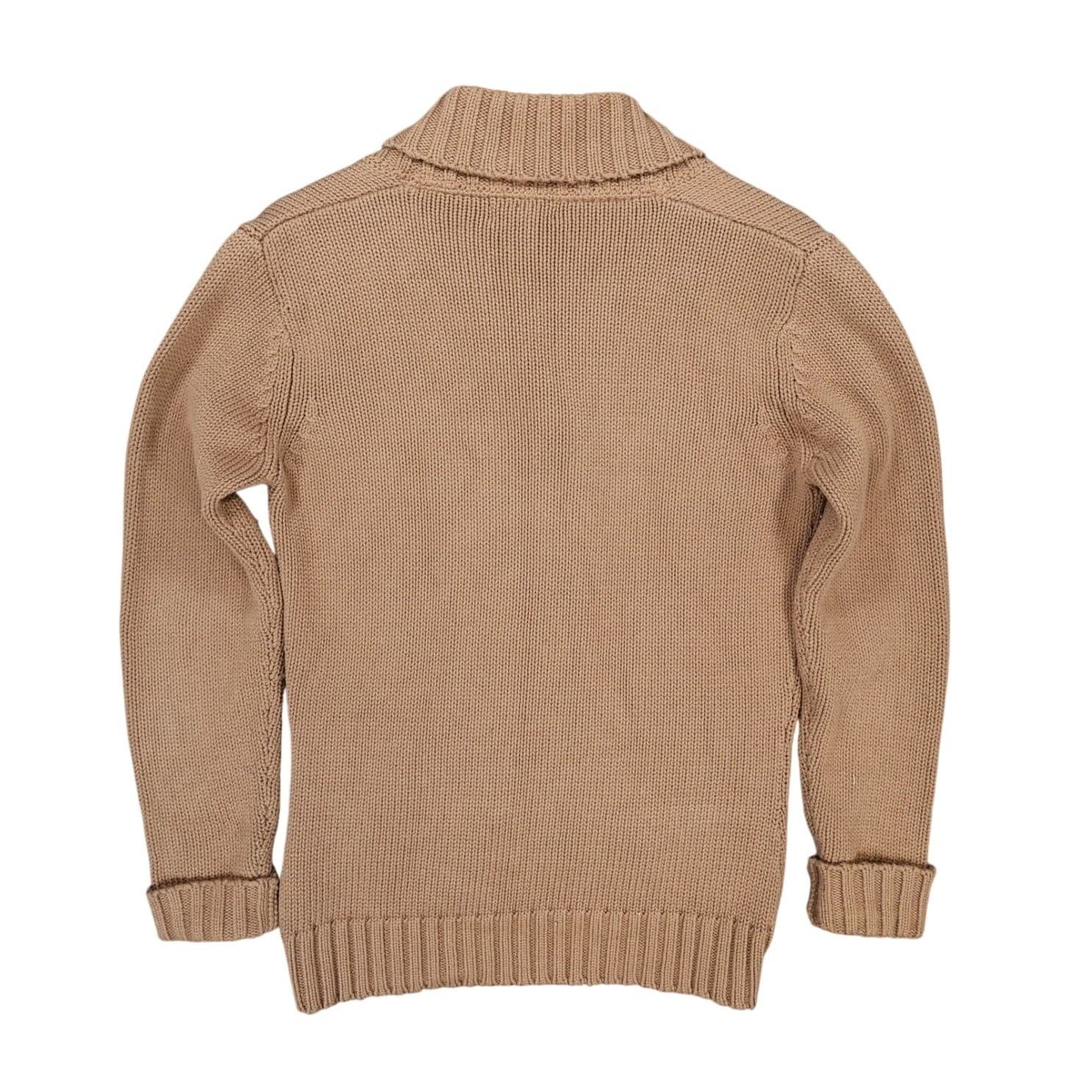FDJ French Dressing Cardigan Sweater Womens Small Brown Cotton Shawl Collar Knit - Thumbnail 2
