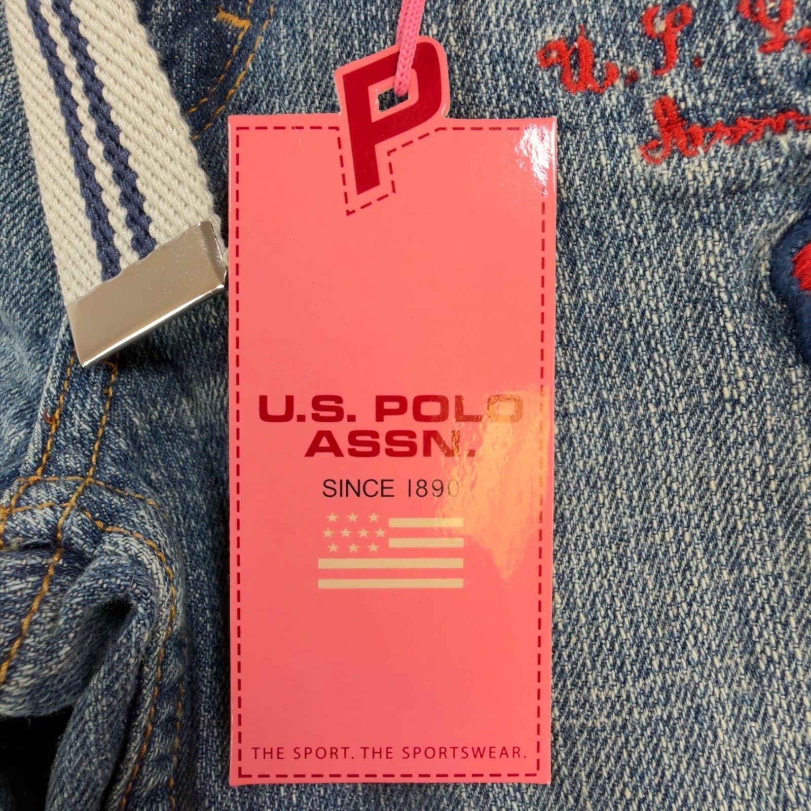 U.S. Polo Assn Jeans Girls 12 Blue Denim Butterfly Embroidered Y2K New With Tags - Thumbnail 7