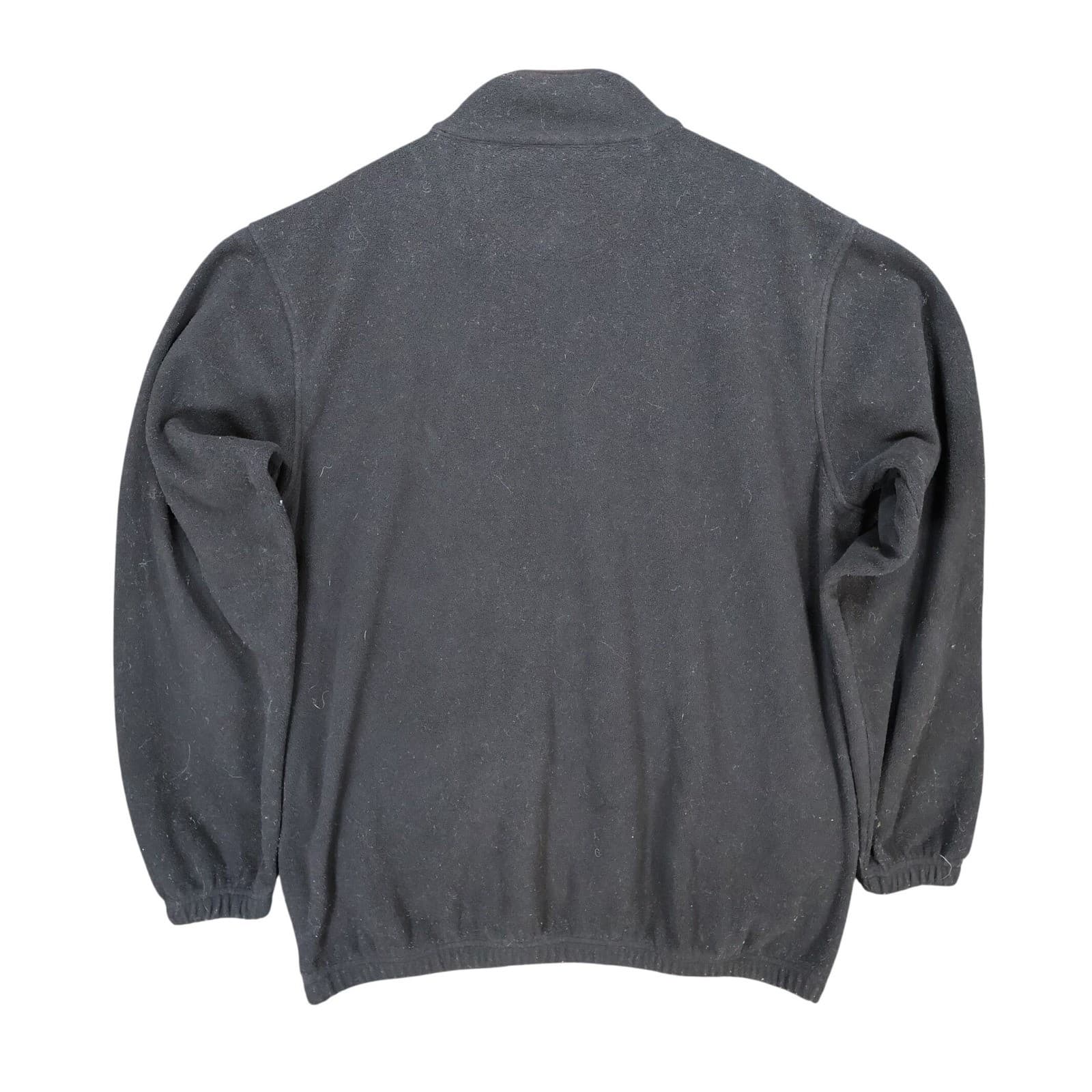 Champion Fleece Pullover Mens XLT Black Polyester Snap Neck Athletic Sweatshirt - Thumbnail 2
