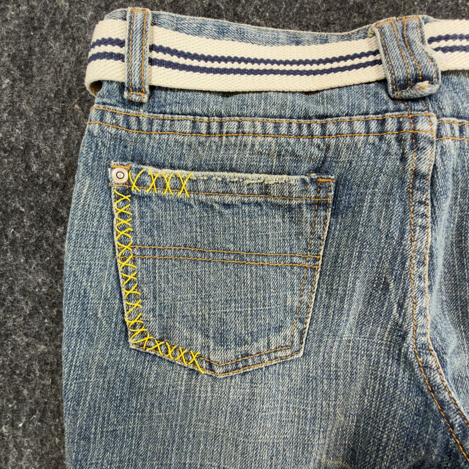 U.S. Polo Assn Jeans Girls 12 Blue Denim Butterfly Embroidered Y2K New With Tags - Thumbnail 16