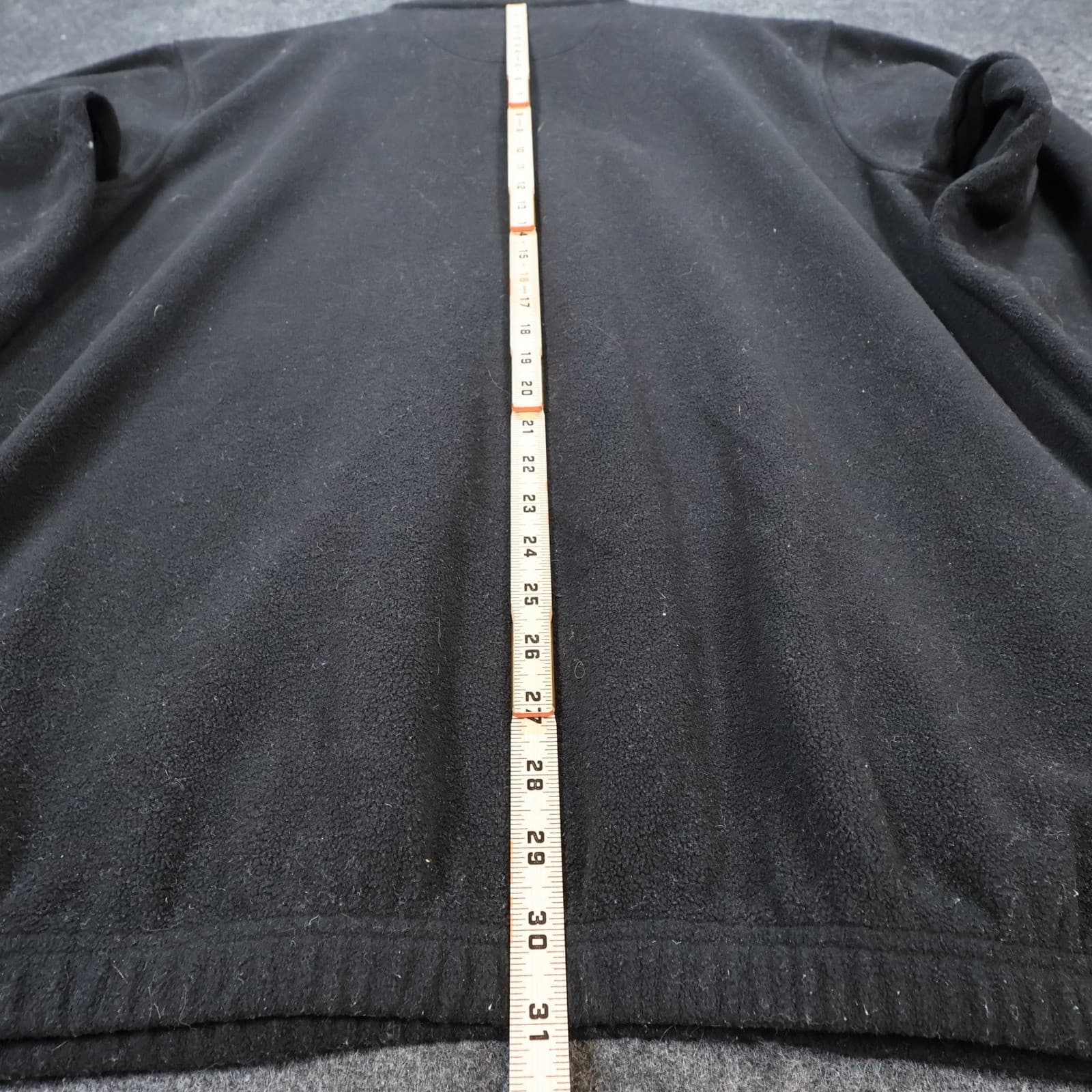 Champion Fleece Pullover Mens XLT Black Polyester Snap Neck Athletic Sweatshirt - Thumbnail 5