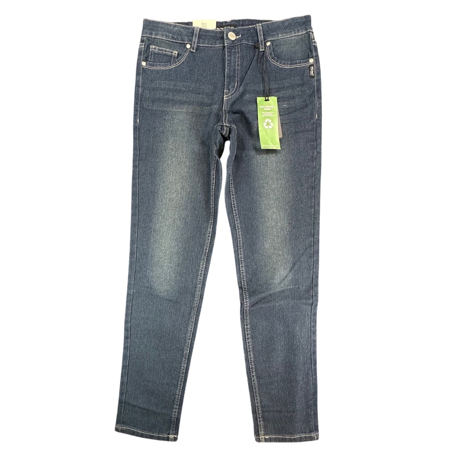 Silver Jeans Co Sasha Skinny Jeans Girls 16 Blue Eco Friendly Recycled Denim - Thumbnail 2