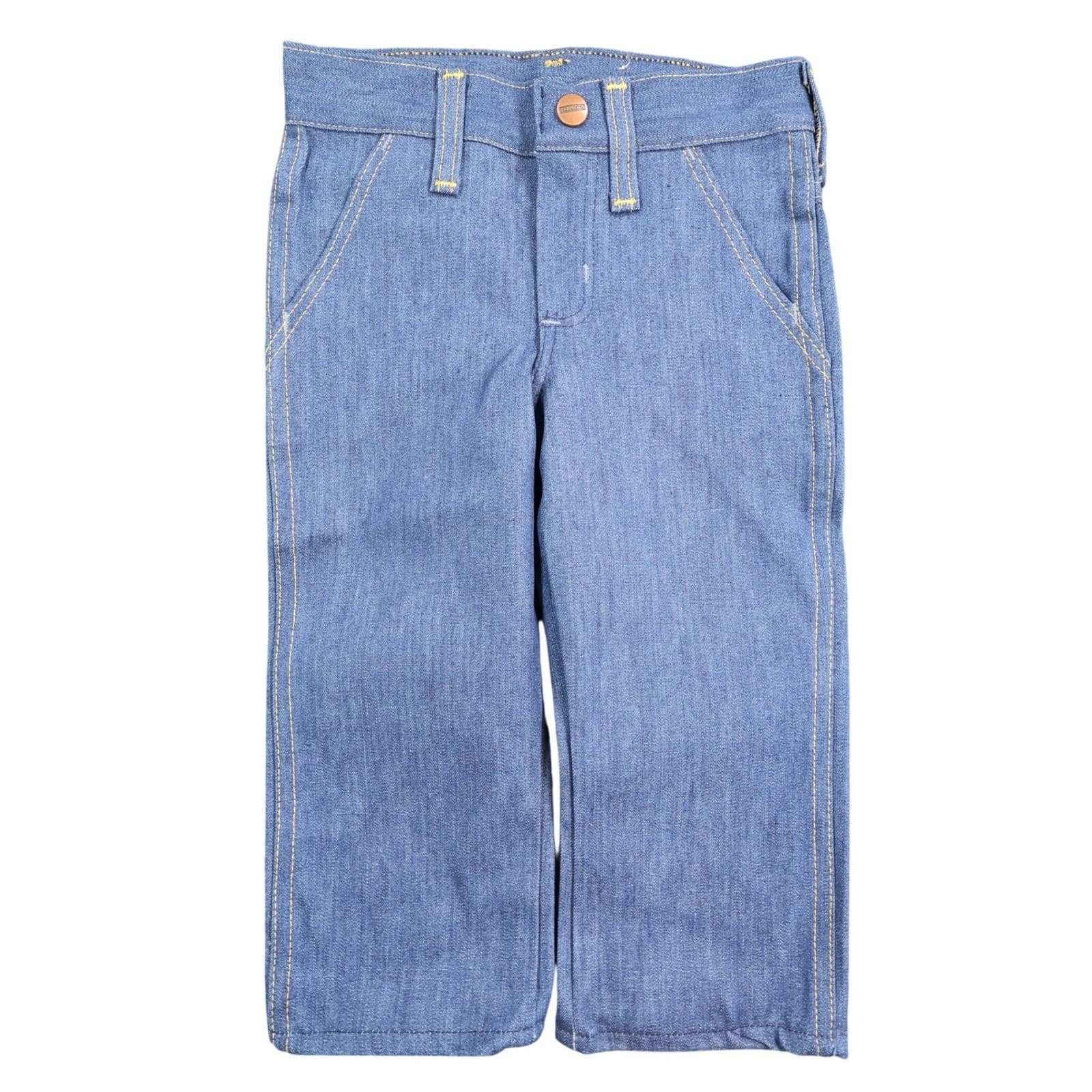 Young Maverick Jeans Toddler 2 Blue Cotton Straight Leg Vintage 70s 80s NOS - Thumbnail 2