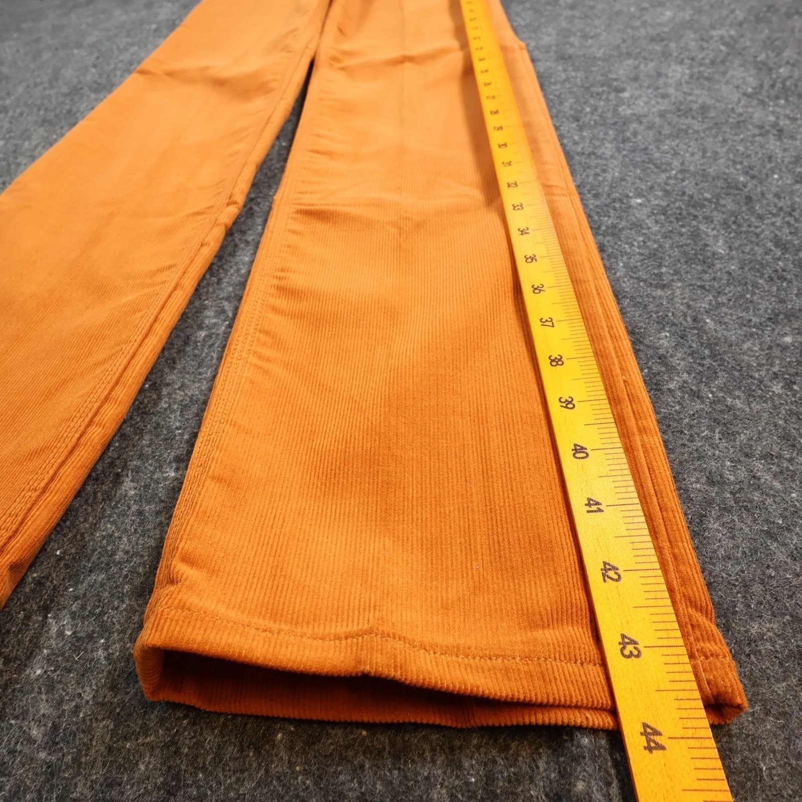 Maverick Corduroy Pants Juniors Size 7 Orange Vintage 80s New Old Stock NOS USA - Thumbnail 4