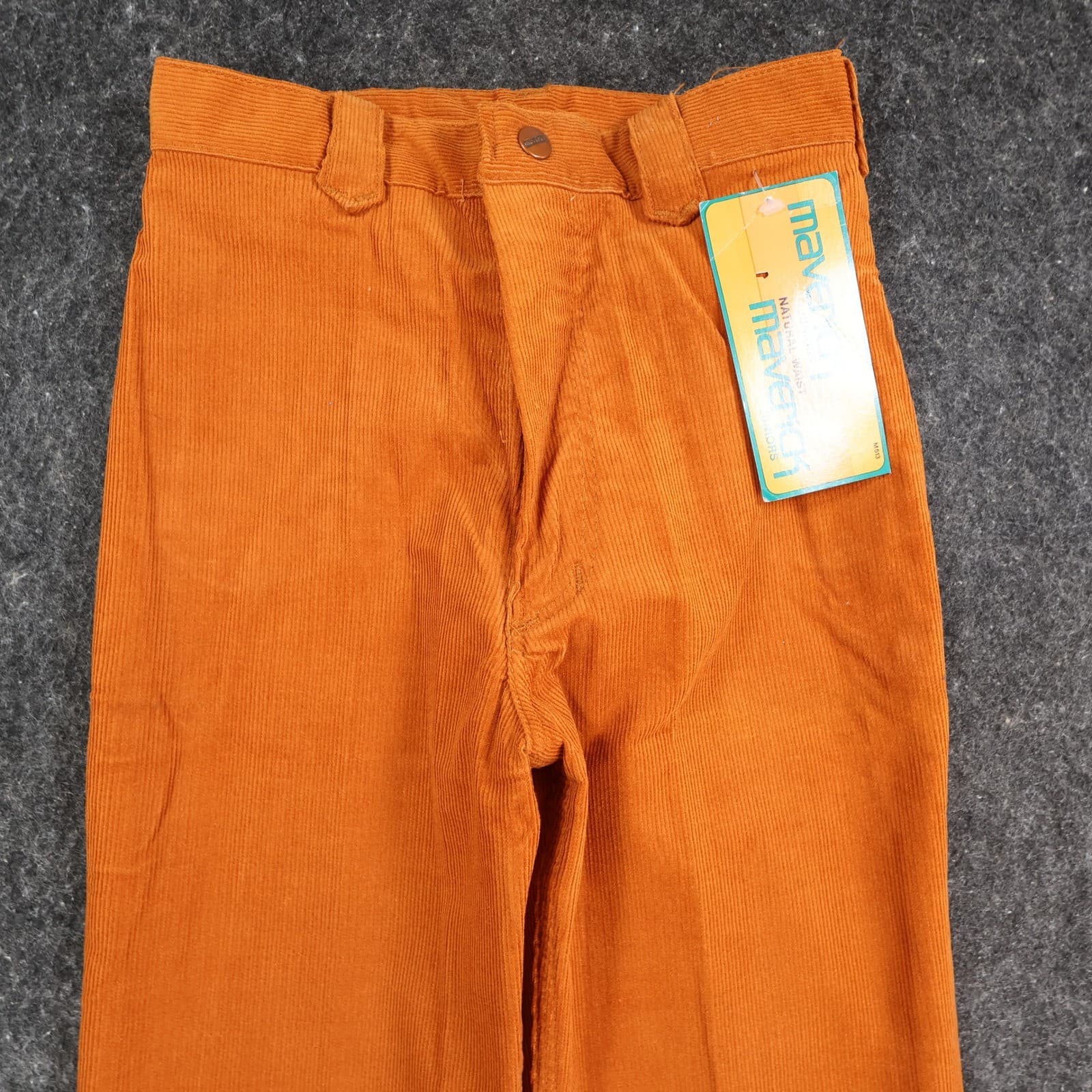 Maverick Corduroy Pants Juniors Size 7 Orange Vintage 80s New Old Stock NOS USA - Thumbnail 13