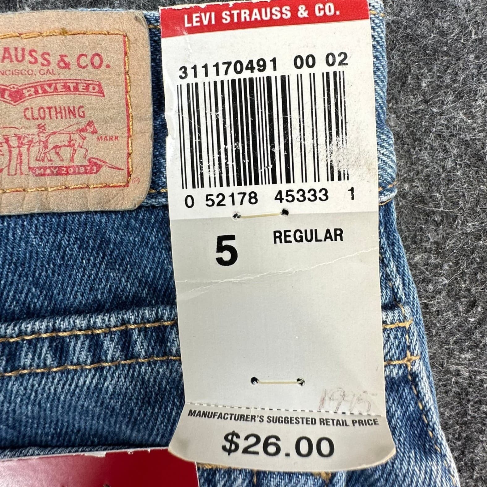 Levi's 517 Flare Jeans Girls Size 5 Blue 100% Cotton Regular Fit Y2K Vintage - Thumbnail 8