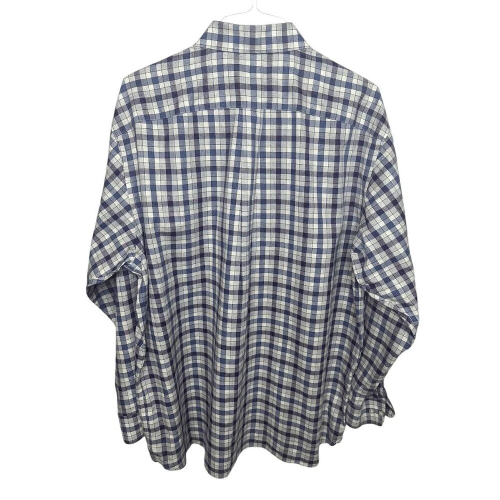 Daniel Cremieux Signature Collection Men's XL Plaid Button Down Shirt Blue - Thumbnail 2