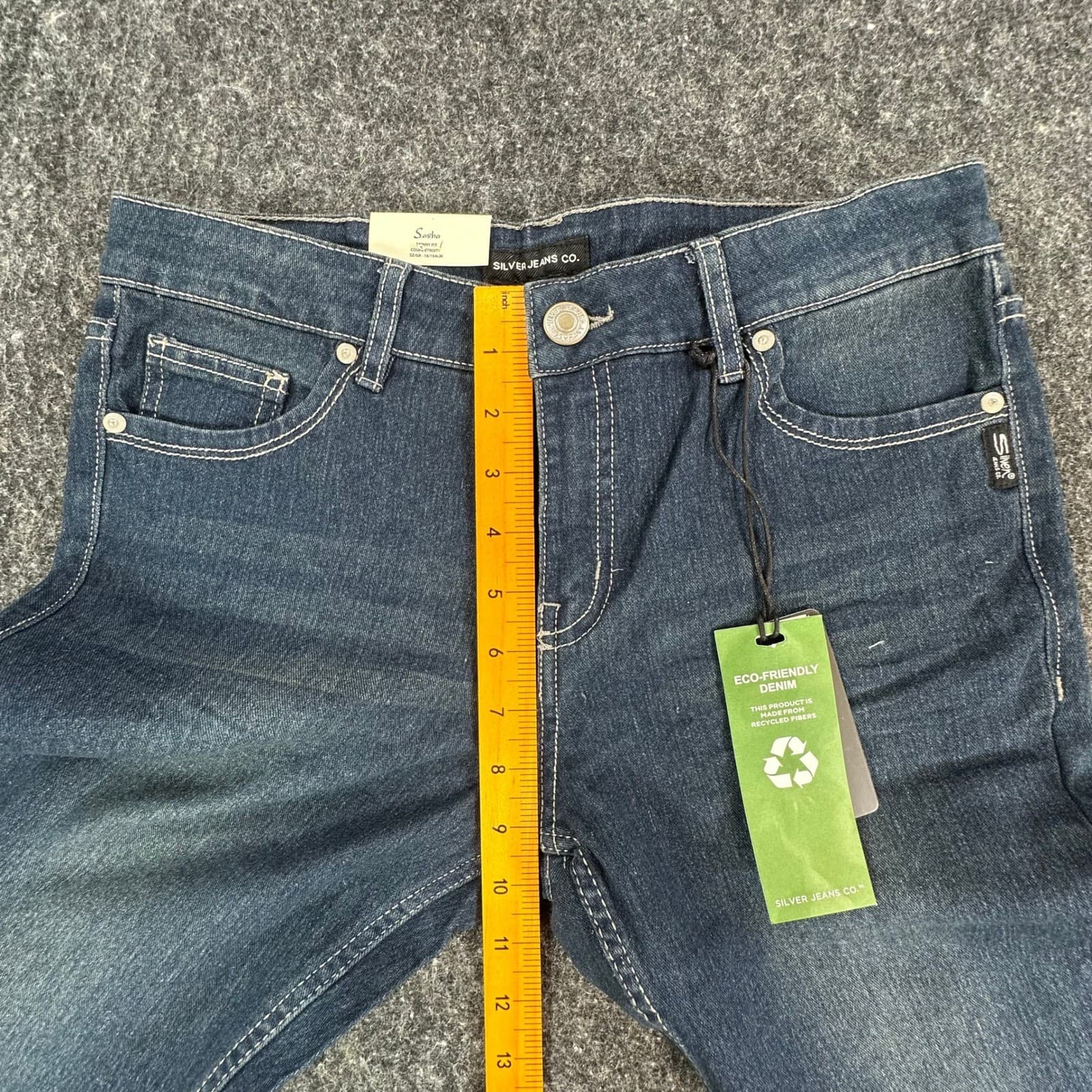 Silver Jeans Co Sasha Skinny Jeans Girls 16 Blue Eco Friendly Recycled Denim - Thumbnail 6