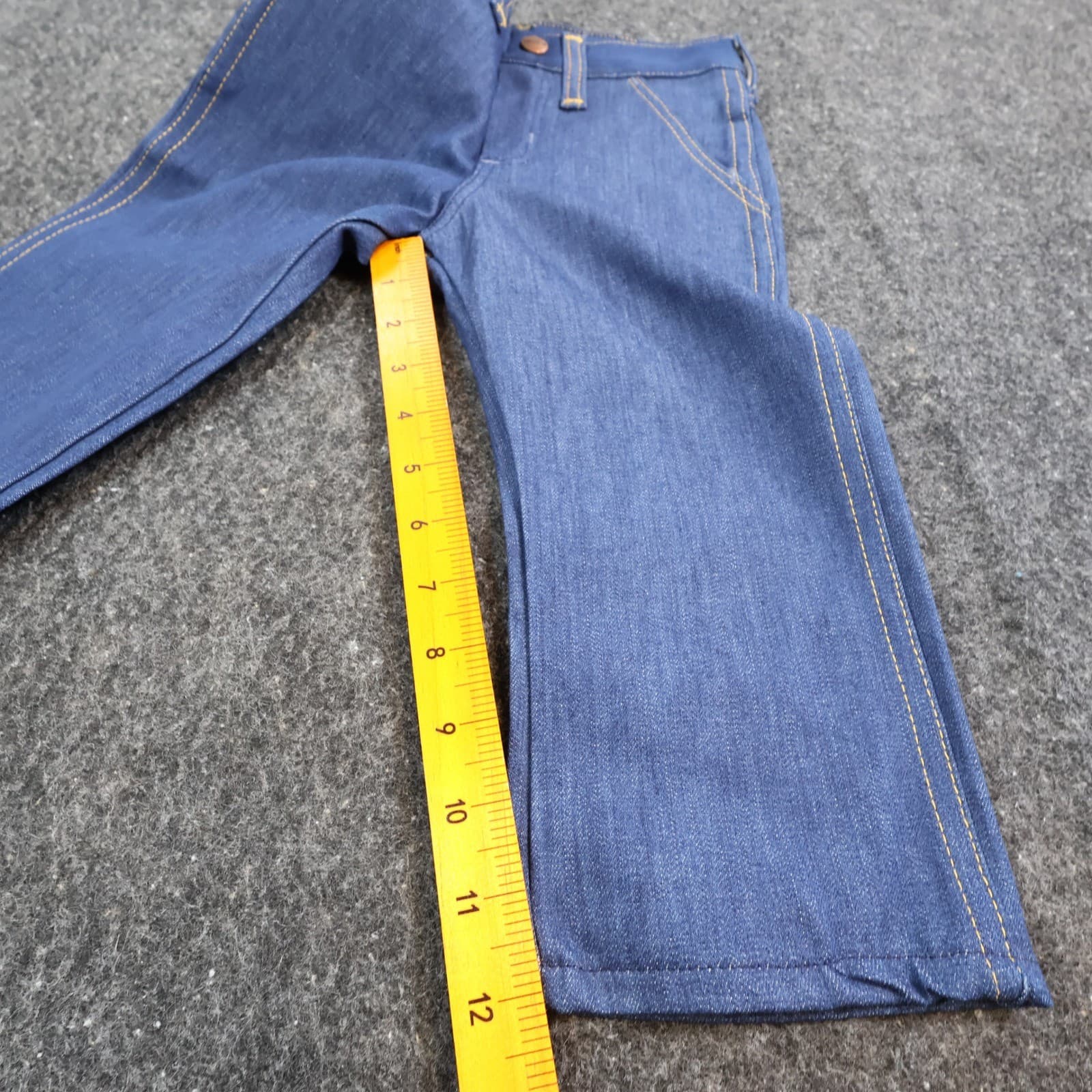 Young Maverick Jeans Toddler 2 Blue Cotton Straight Leg Vintage 70s 80s NOS - Thumbnail 6