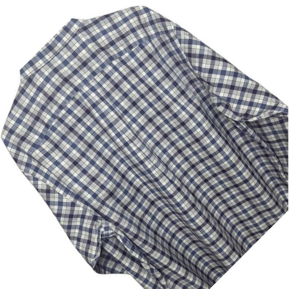 Daniel Cremieux Signature Collection Men's XL Plaid Button Down Shirt Blue - Thumbnail 4