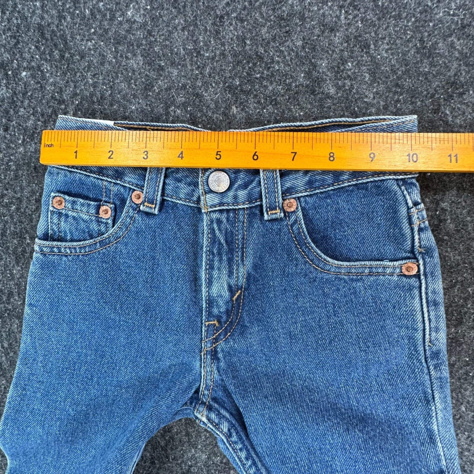 Levi's 517 Flare Jeans Girls Size 5 Blue 100% Cotton Regular Fit Y2K Vintage - Thumbnail 6