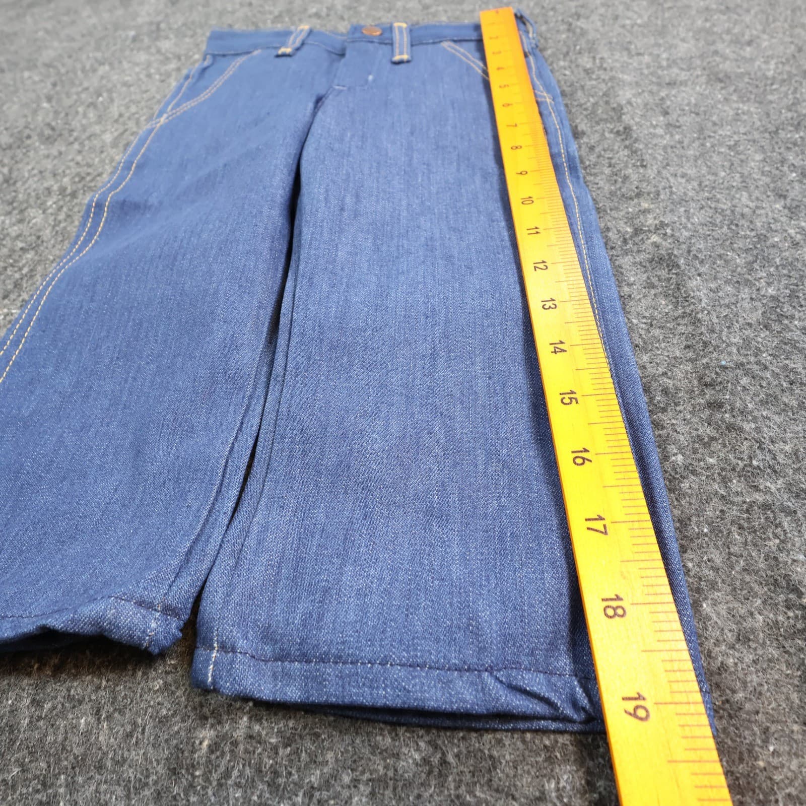 Young Maverick Jeans Toddler 2 Blue Cotton Straight Leg Vintage 70s 80s NOS - Thumbnail 5
