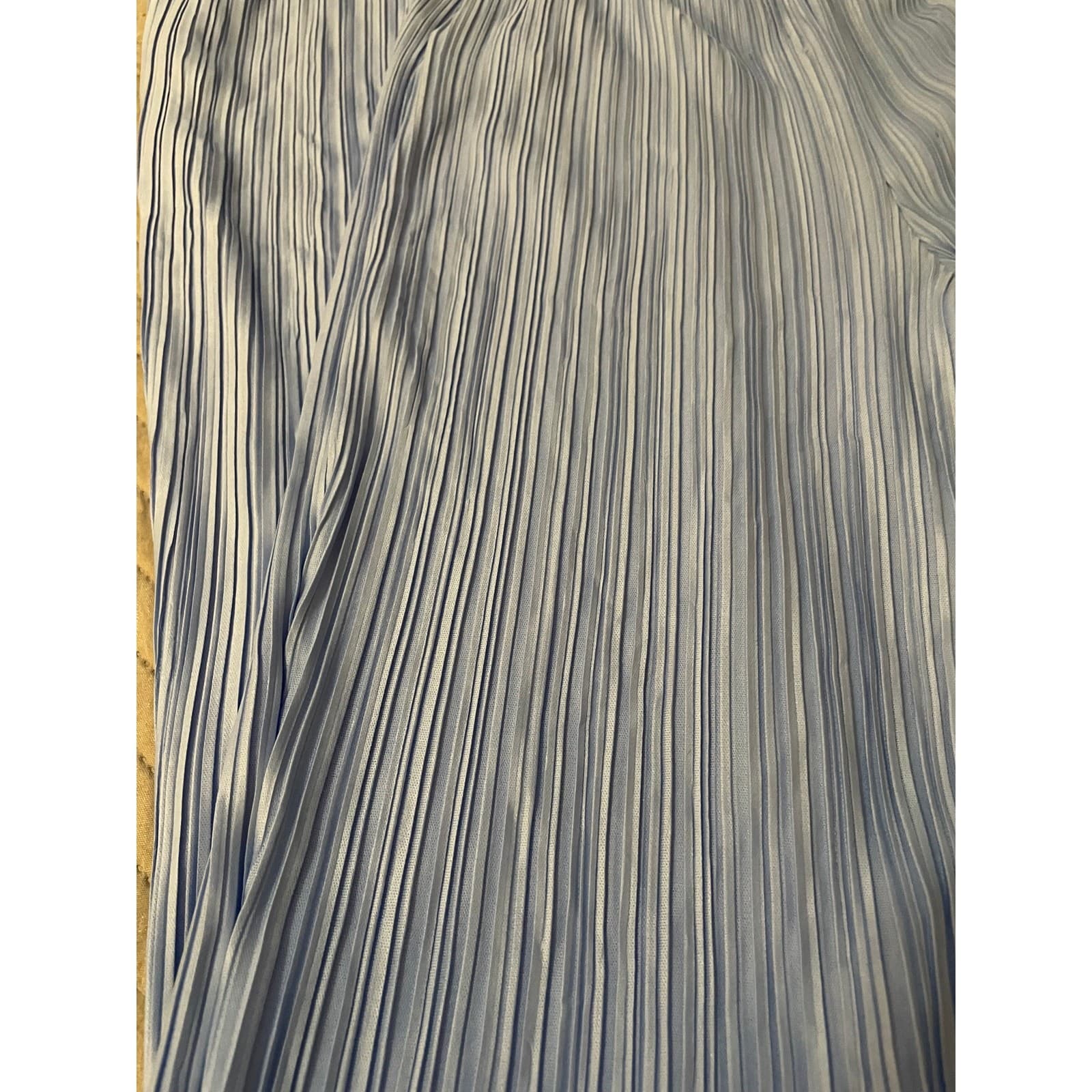 Boohoo Women's Size 8 Baby Blue Pleated Flare Pants - Thumbnail 10