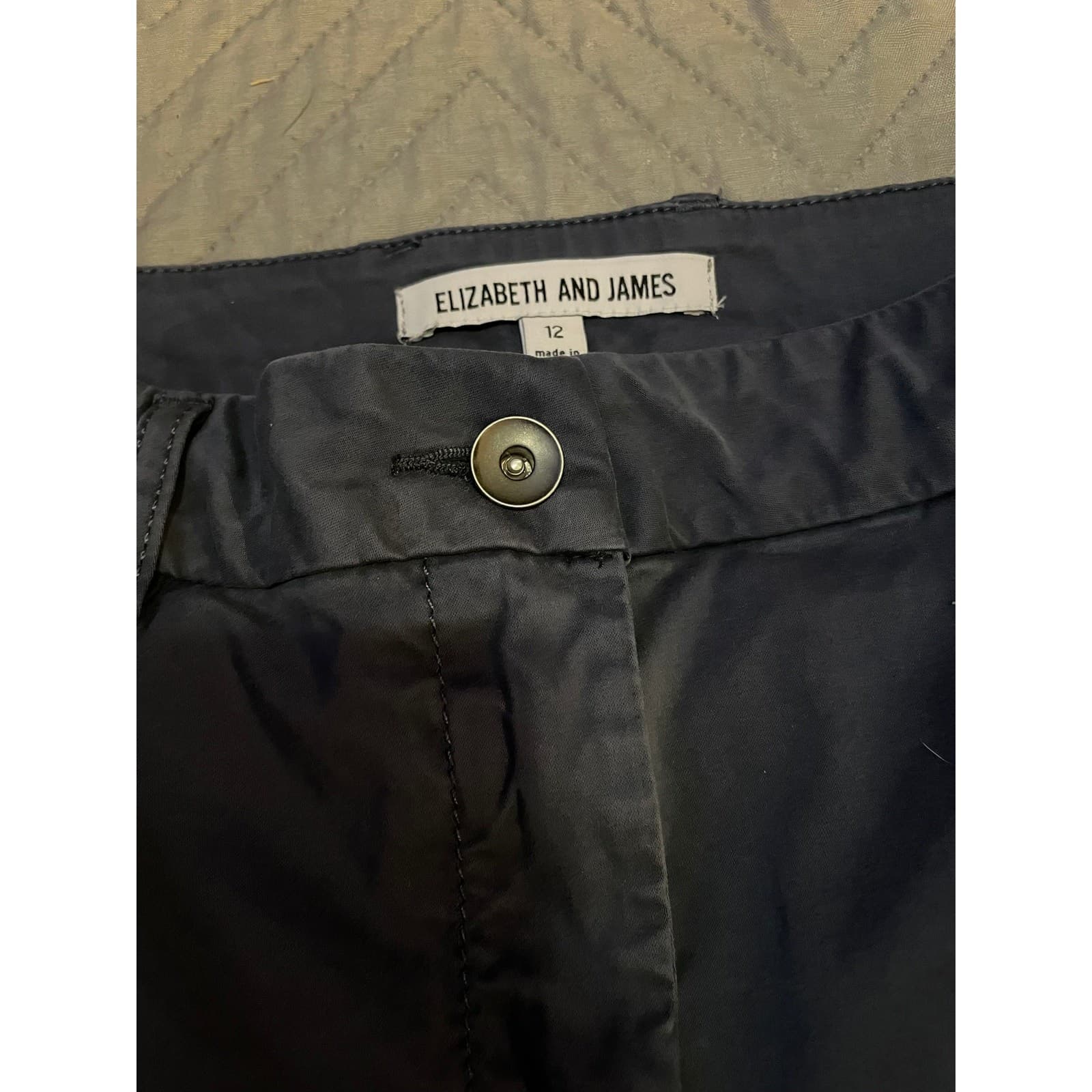 Elizabeth and James Women's Size 12 Cropped Dark Gray Dress Pants - Thumbnail 3