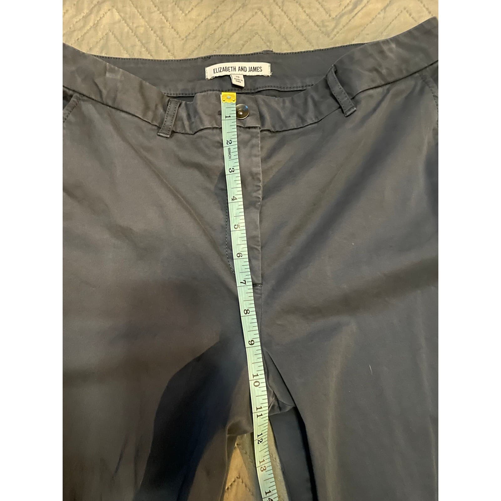 Elizabeth and James Women's Size 12 Cropped Dark Gray Dress Pants - Thumbnail 6