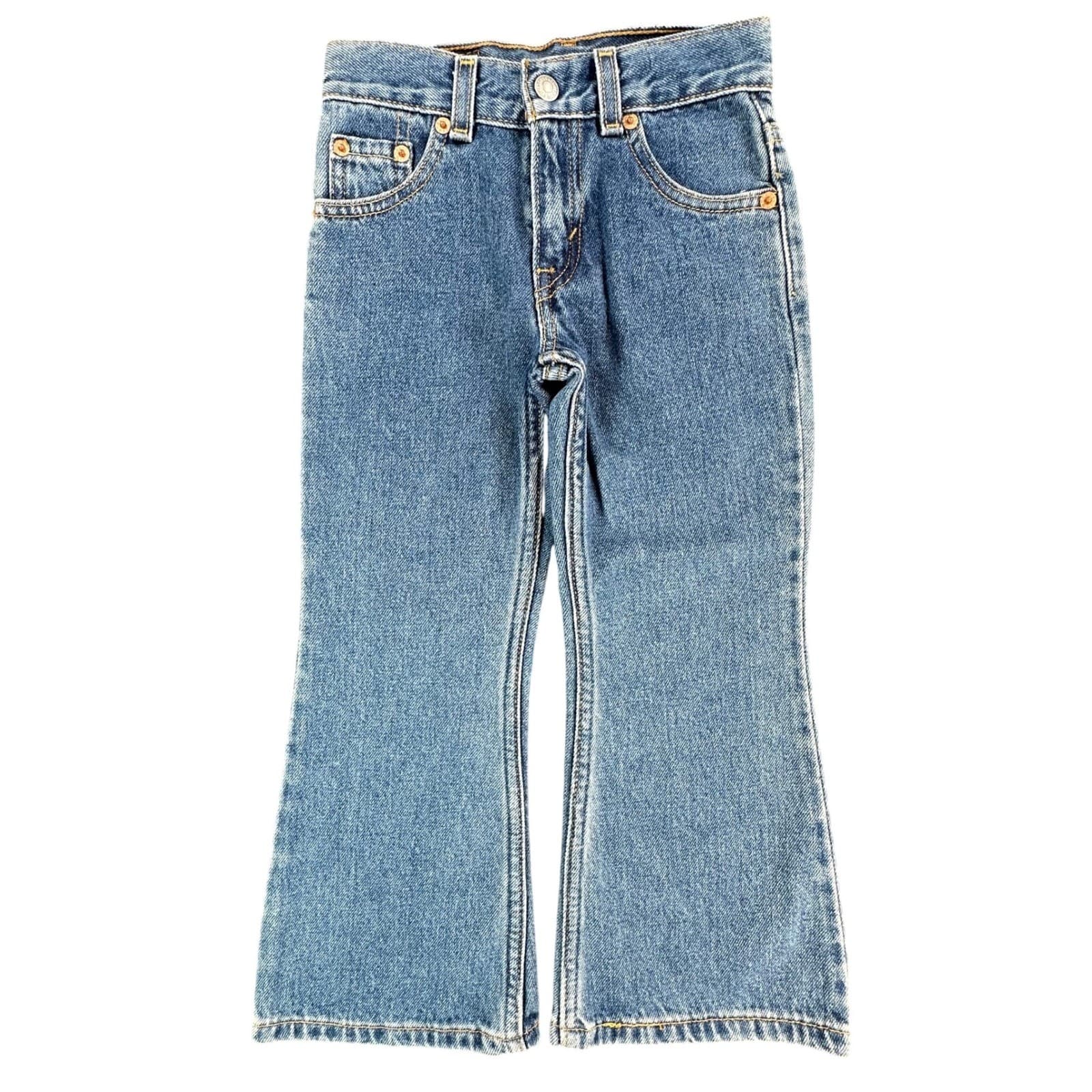 Levi's 517 Flare Jeans Girls Size 5 Blue 100% Cotton Regular Fit Y2K Vintage - Thumbnail 2