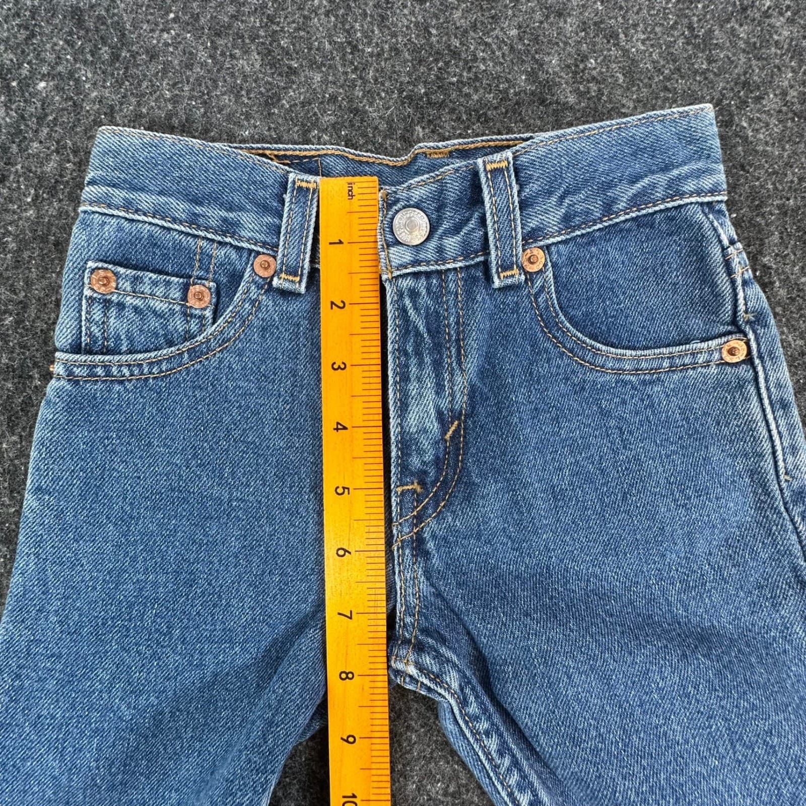 Levi's 517 Flare Jeans Girls Size 5 Blue 100% Cotton Regular Fit Y2K Vintage - Thumbnail 5