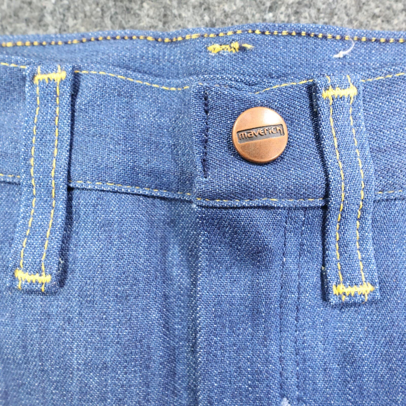 Young Maverick Jeans Toddler 2 Blue Cotton Straight Leg Vintage 70s 80s NOS - Thumbnail 9