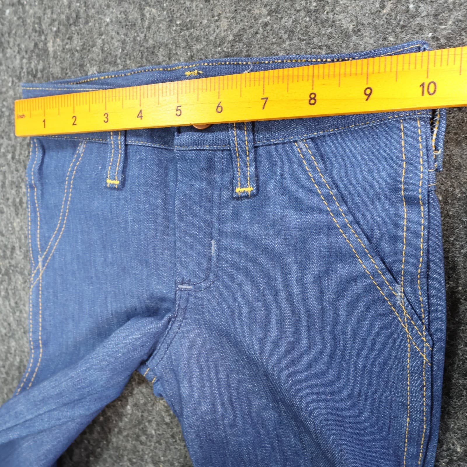 Young Maverick Jeans Toddler 2 Blue Cotton Straight Leg Vintage 70s 80s NOS - Thumbnail 8