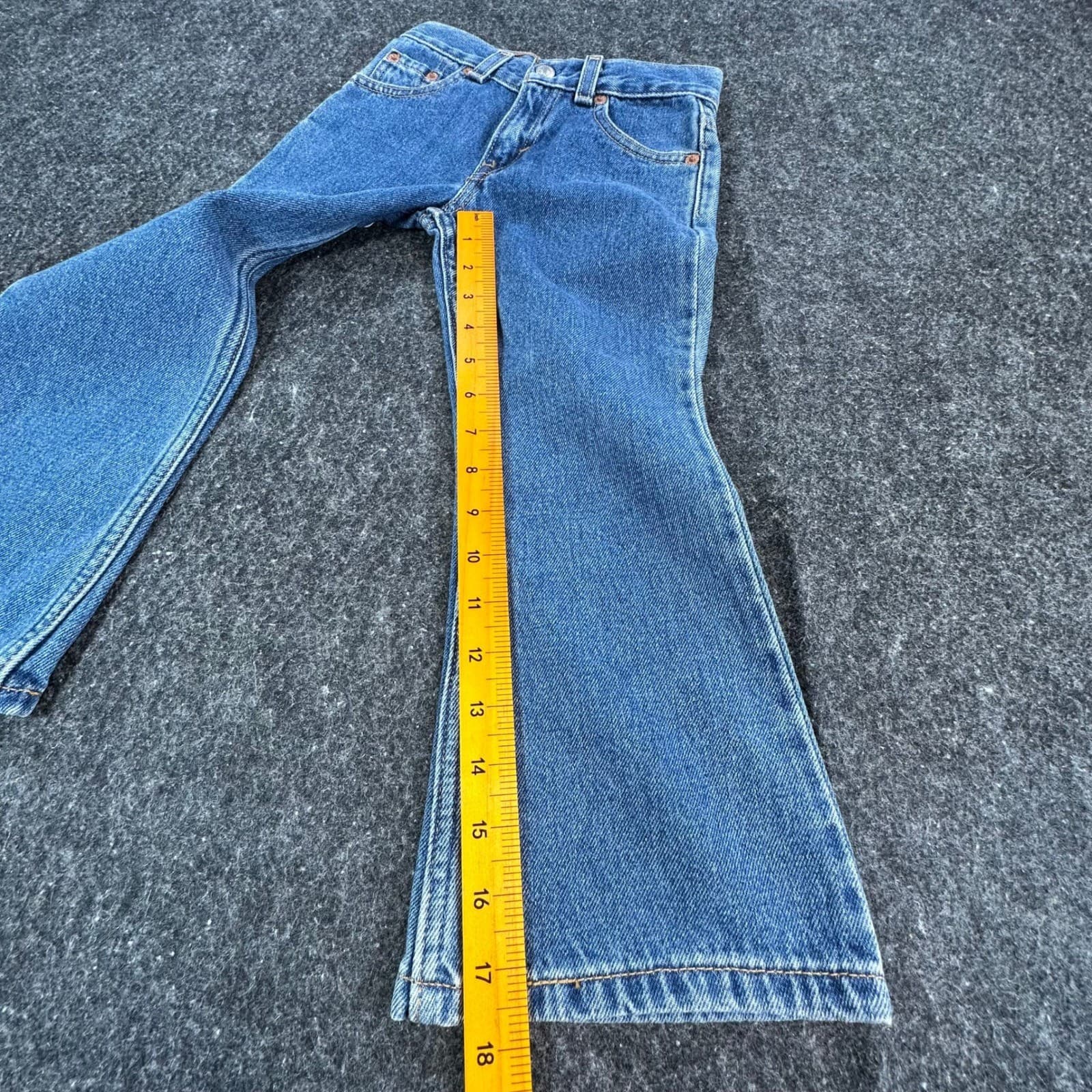 Levi's 517 Flare Jeans Girls Size 5 Blue 100% Cotton Regular Fit Y2K Vintage - Thumbnail 4