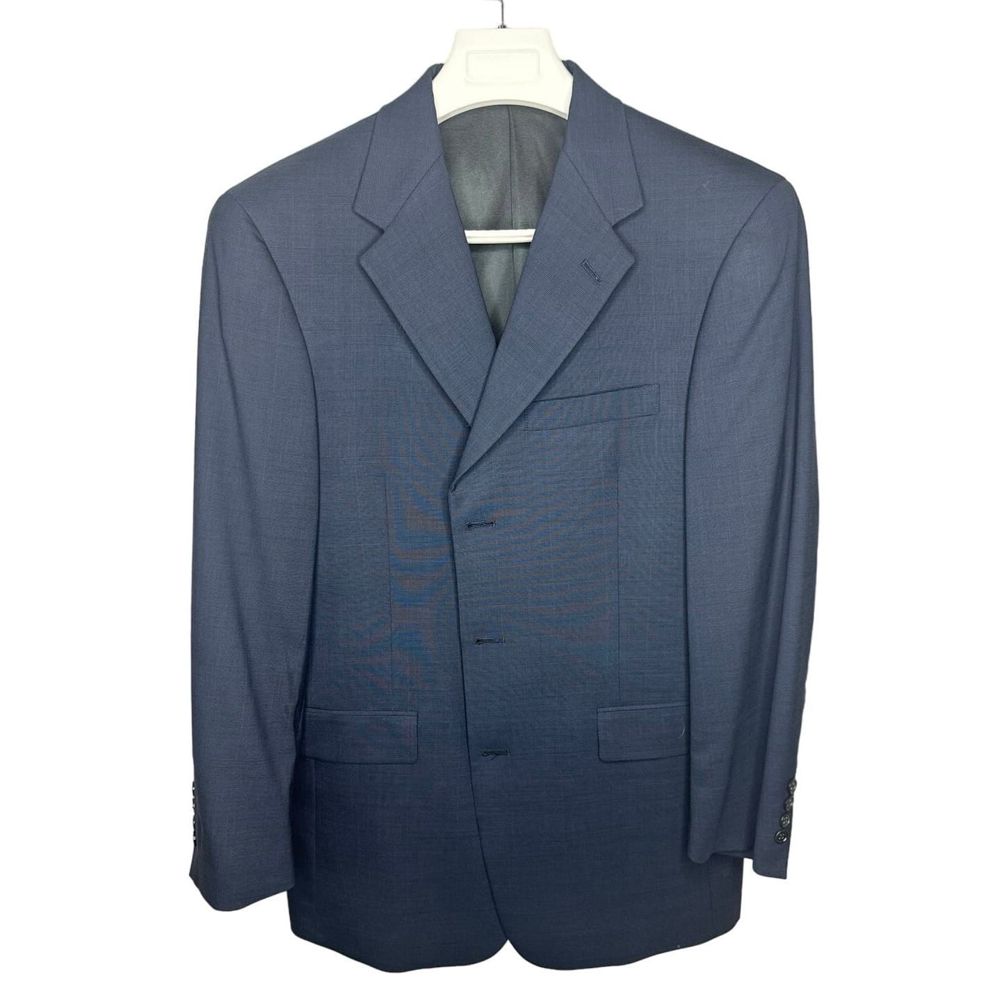 Austin Reed London England Mens 40R Navy Blue Wool Blend Suit Sport Coat Blazer - Thumbnail 2