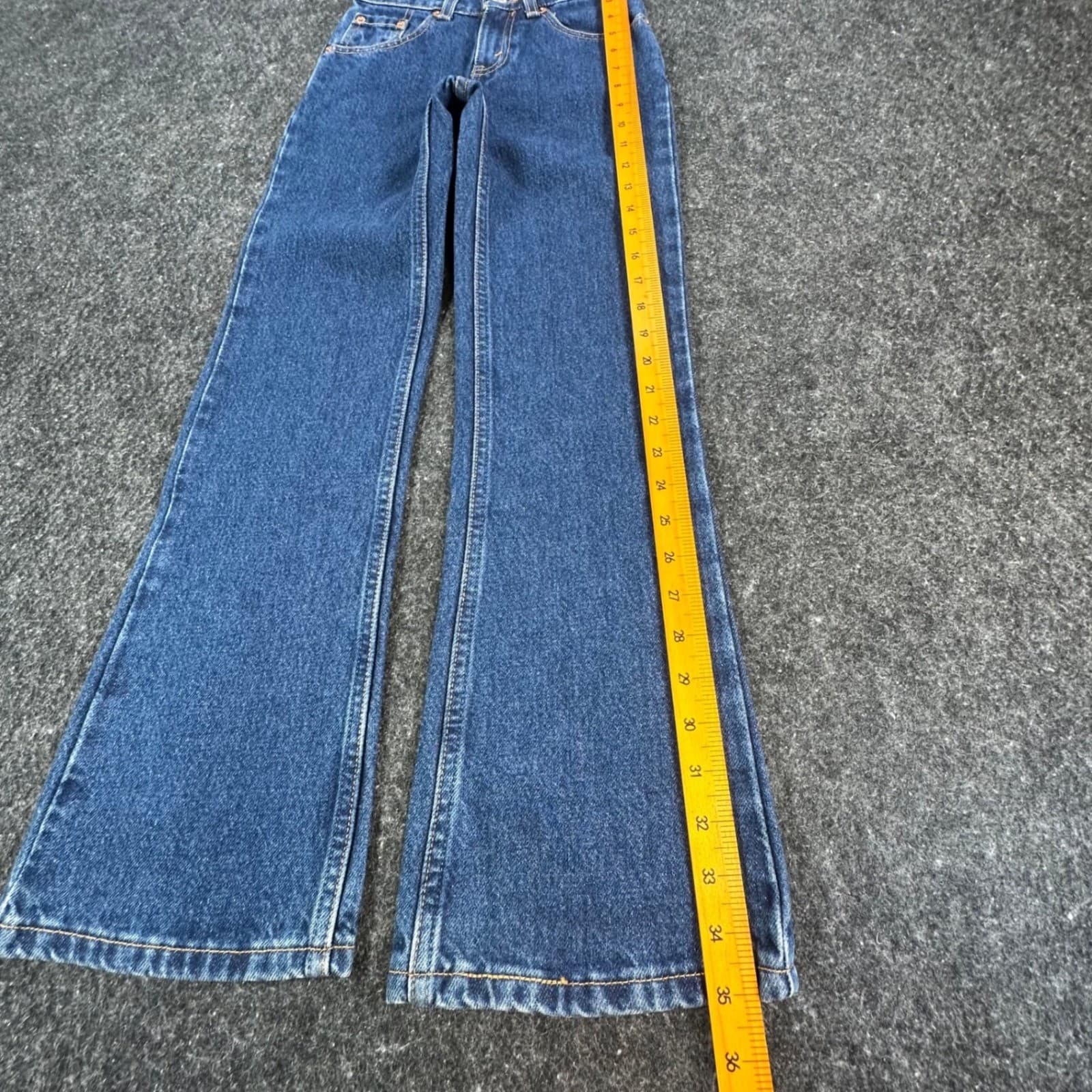 Levi's 517 Flare Jeans Girls Size 10 Slim Blue Denim Cotton Y2K New With Tags - Thumbnail 3