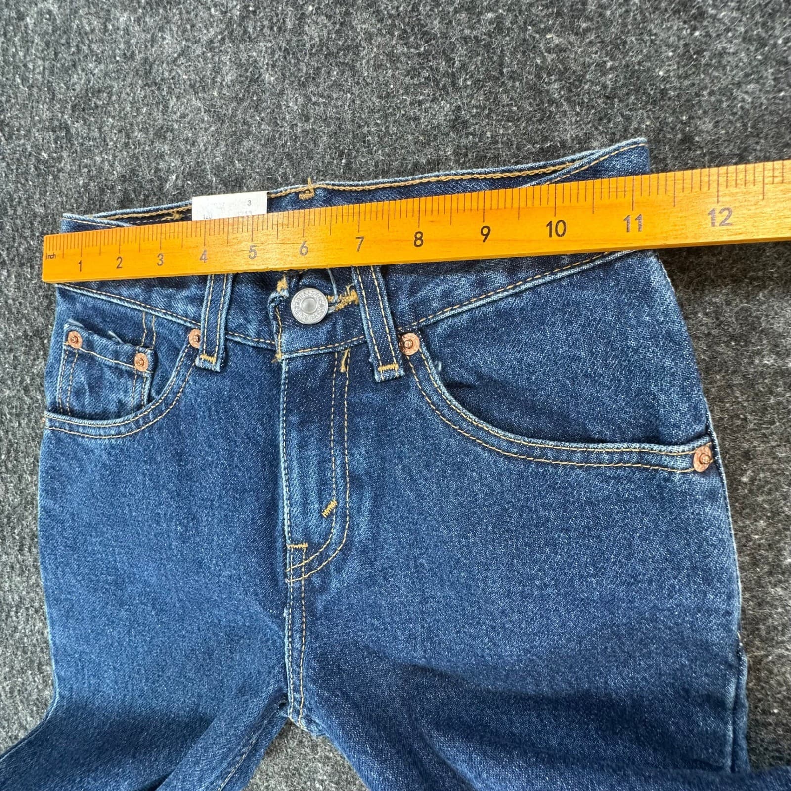 Levi's 517 Flare Jeans Girls Size 10 Slim Blue Denim Cotton Y2K New With Tags - Thumbnail 6