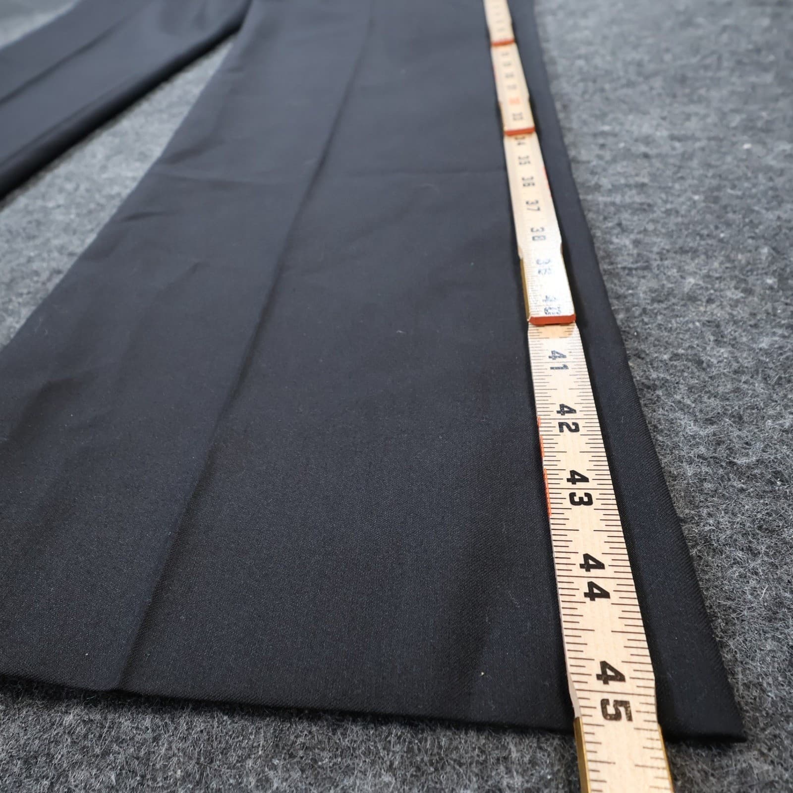 Perry Ellis Portfolio Dress Pants Mens 38x34 Black Poly Rayon Flat Front Slacks - Thumbnail 3