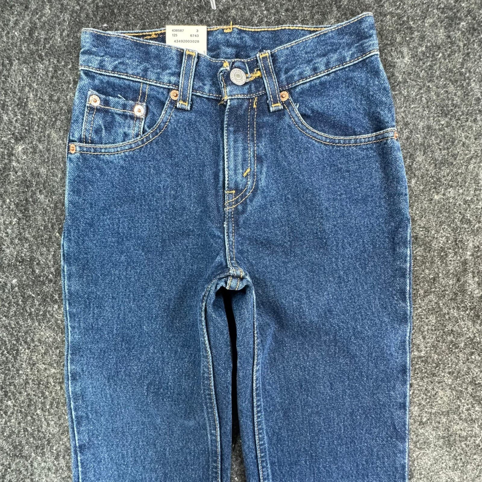 Levi's 517 Flare Jeans Girls Size 10 Slim Blue Denim Cotton Y2K New With Tags - Thumbnail 10
