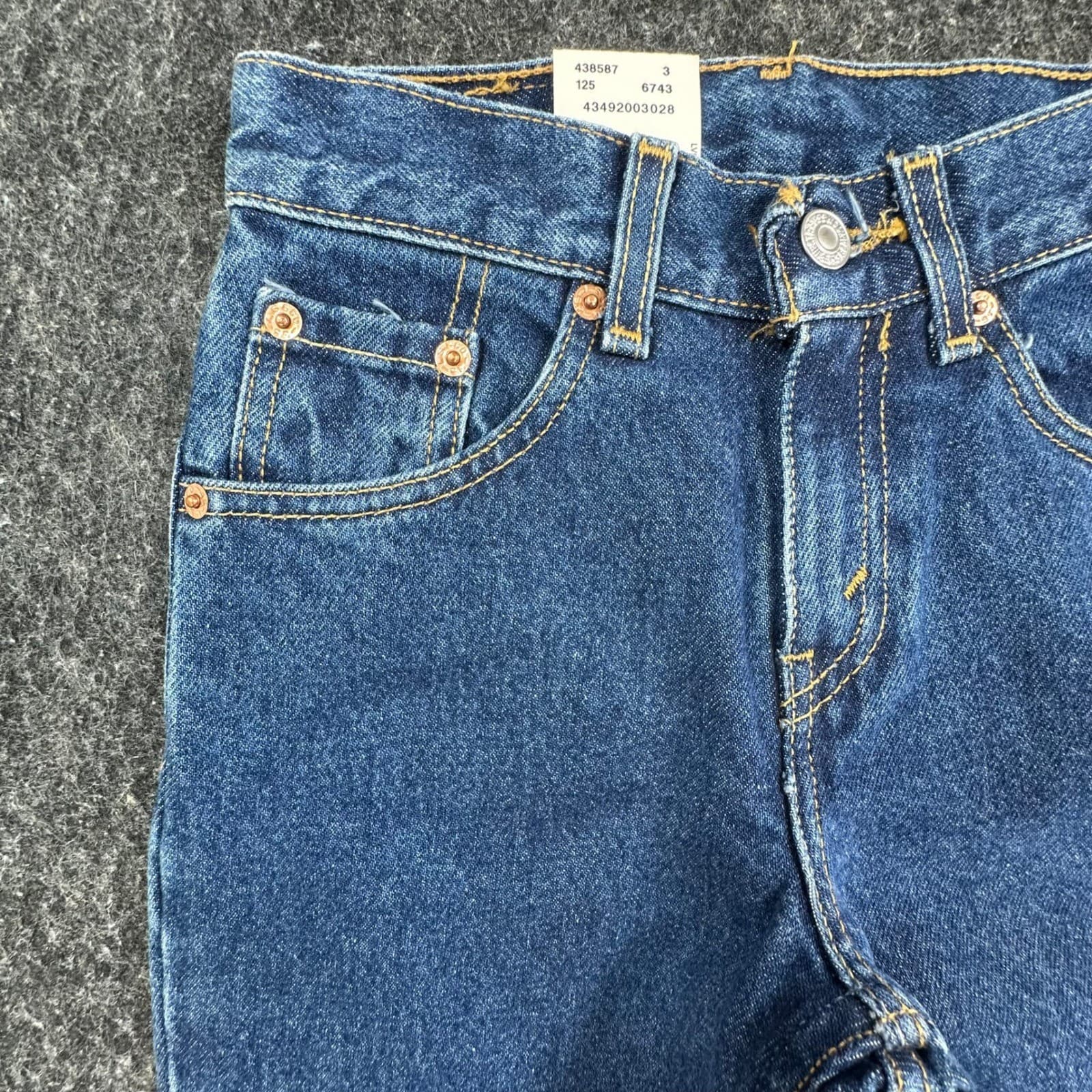 Levi's 517 Flare Jeans Girls Size 10 Slim Blue Denim Cotton Y2K New With Tags - Thumbnail 12