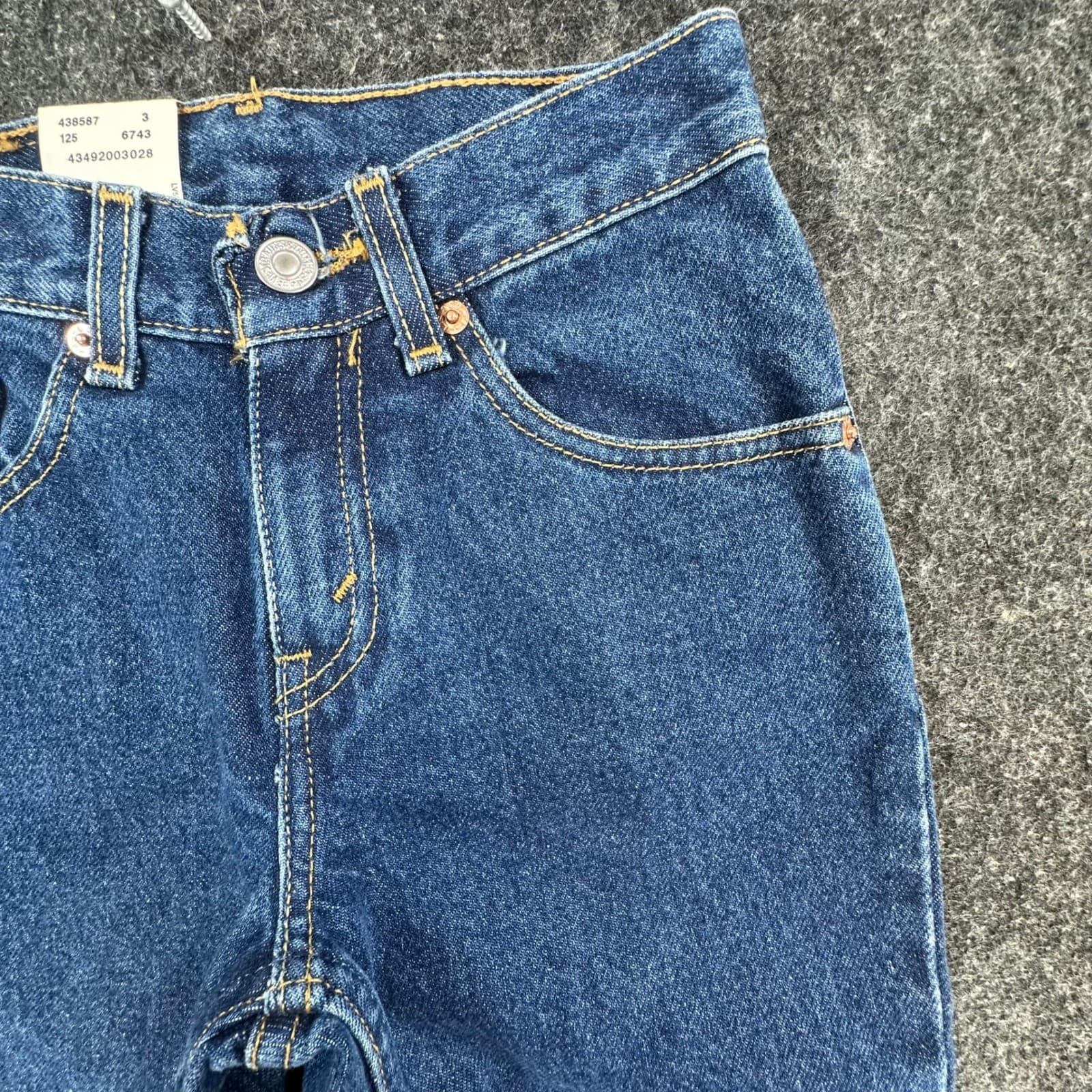Levi's 517 Flare Jeans Girls Size 10 Slim Blue Denim Cotton Y2K New With Tags - Thumbnail 13